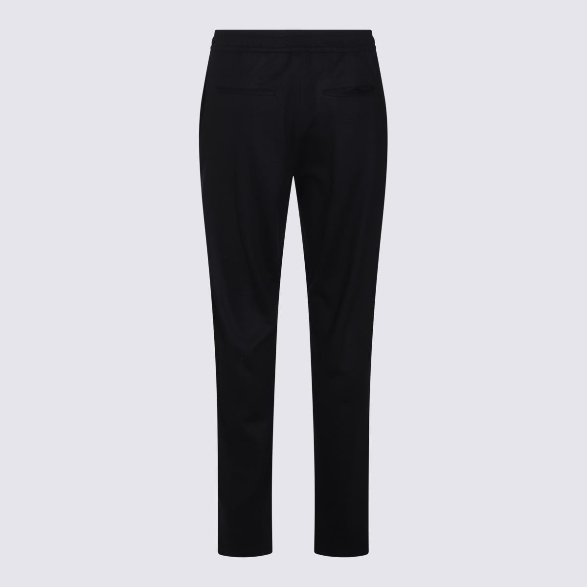 Shop Canali Black Wool Pants