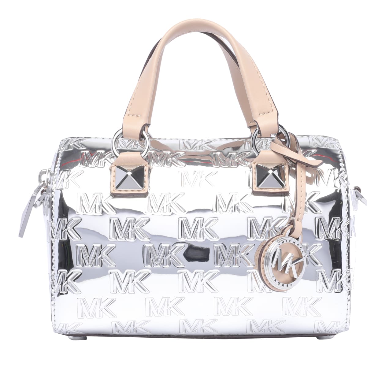 Michael Michael Kors Greyson Handbag In Silver