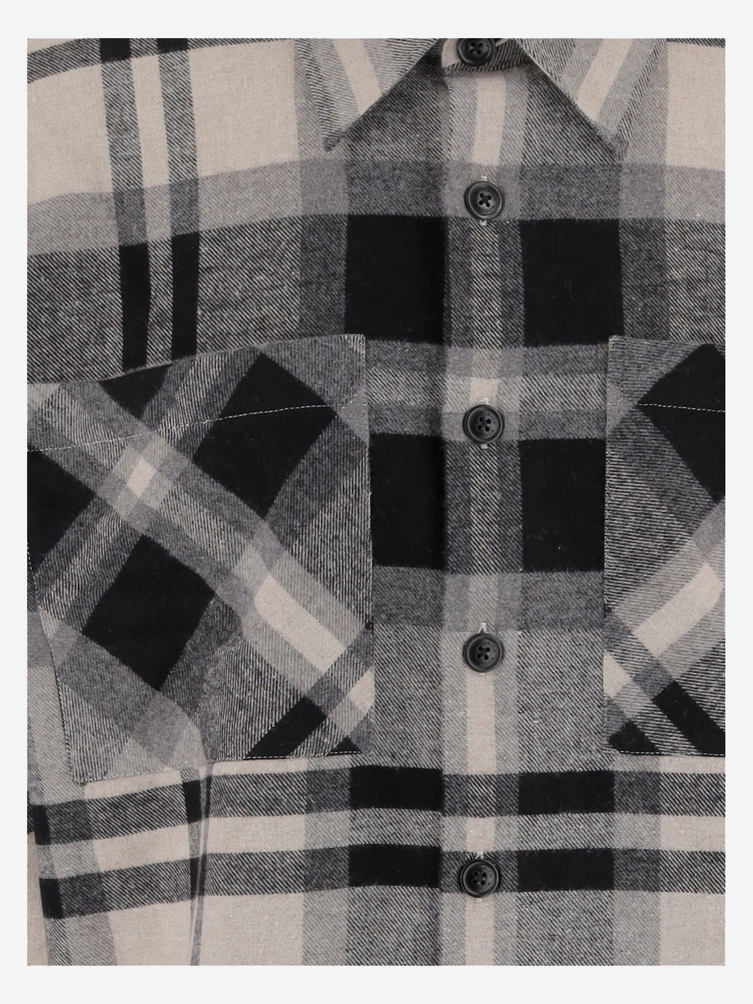 Woolrich Checked Shirt In Cotton Blend By Todd Snyder In Gray