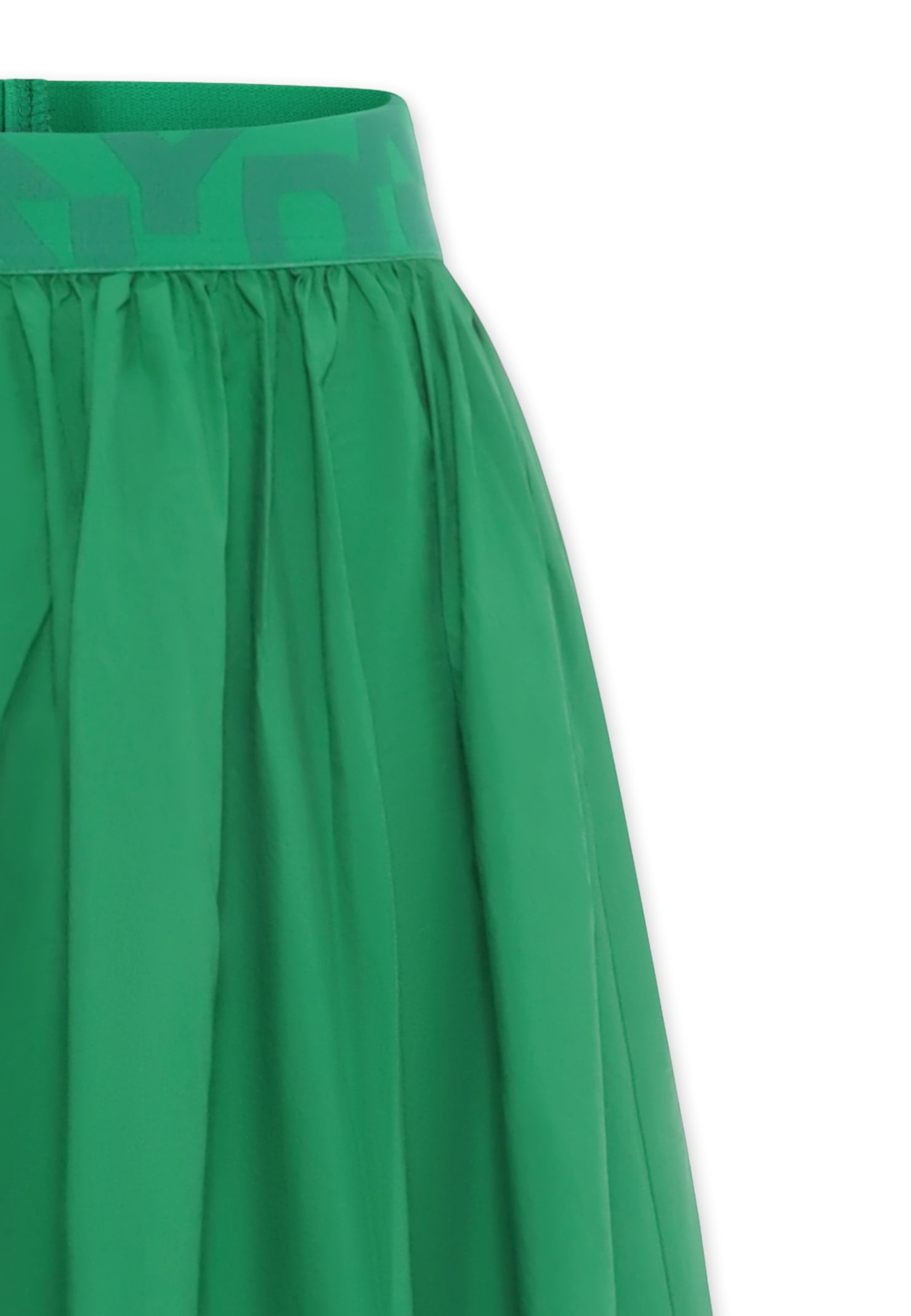 Dkny Green Skirt For Girl With Logo In Green