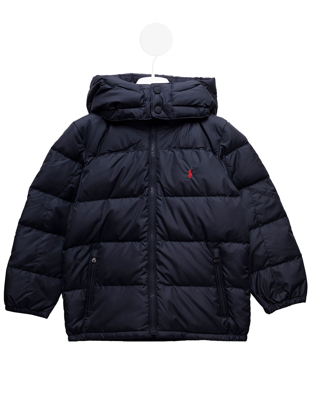 Ralph Lauren Blue Quilted Nylon Down Jacket With Logo Boy