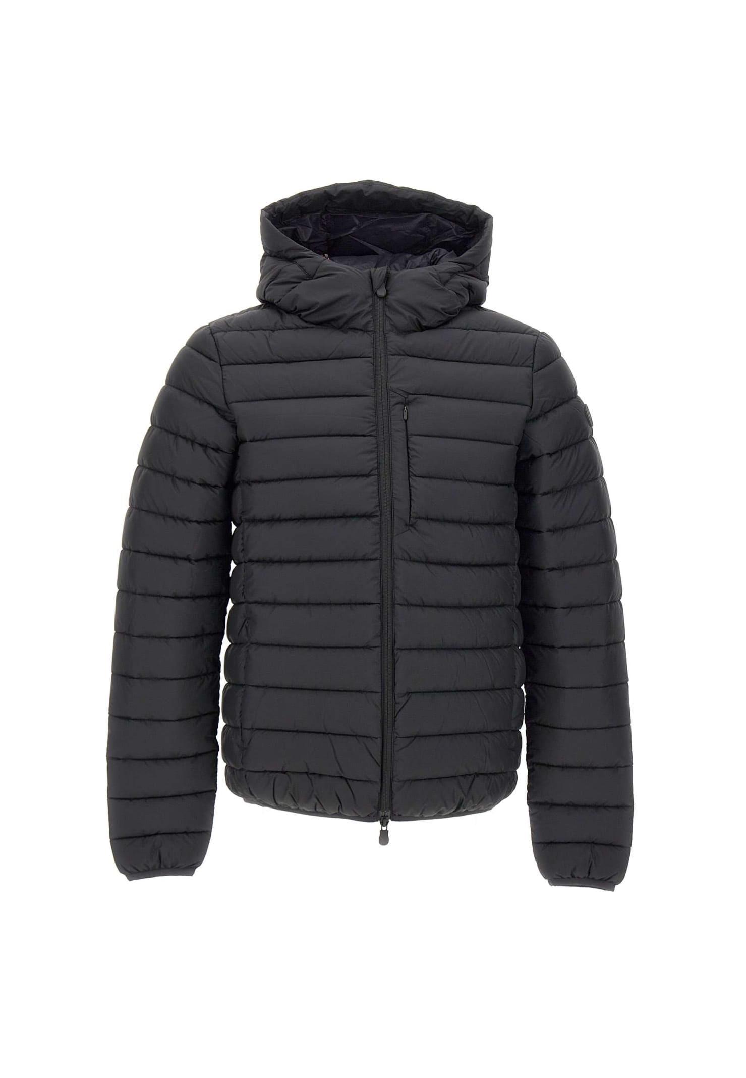 Shop Save The Duck Jacket With Hood In Black