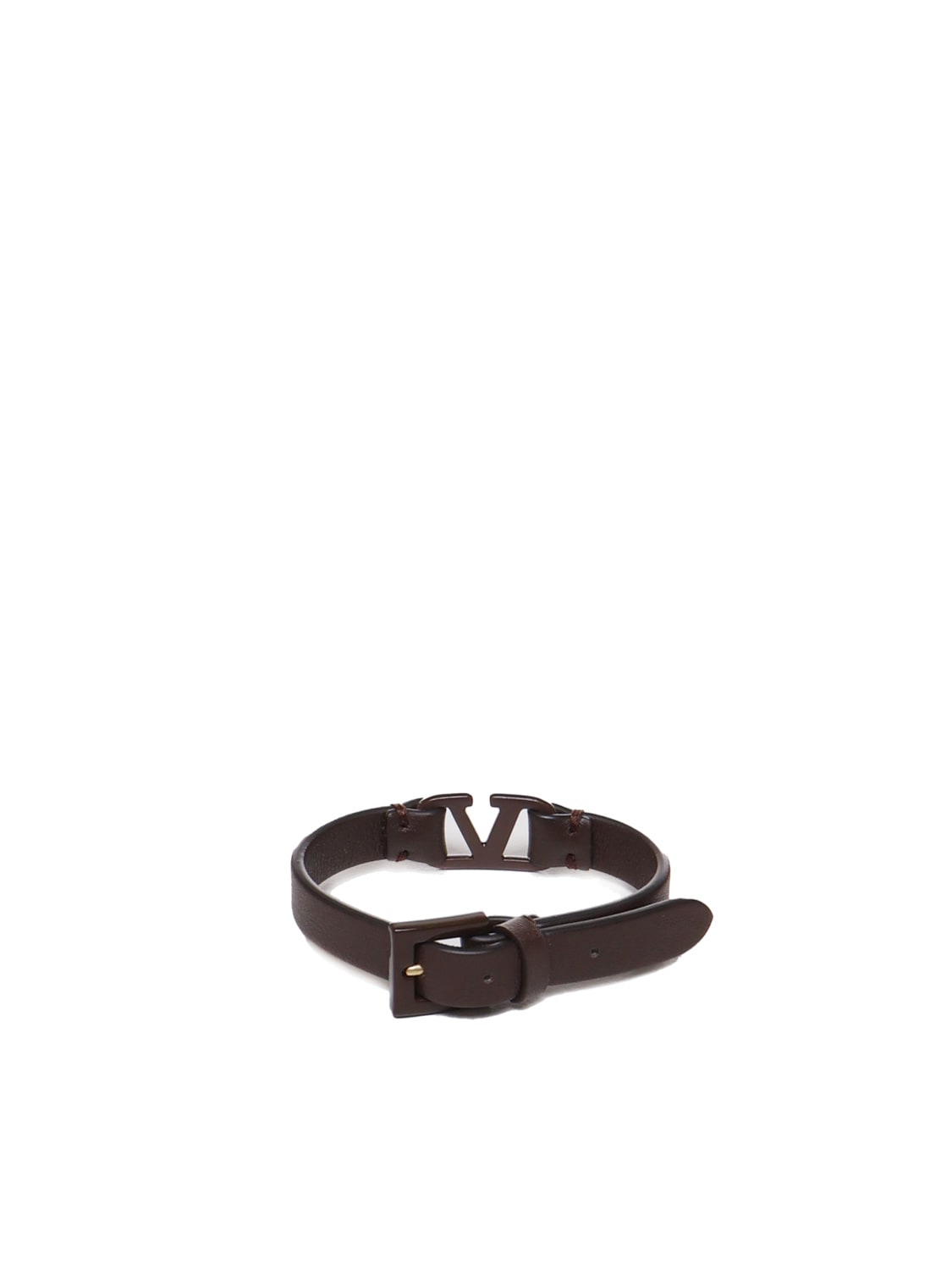 Shop Valentino Calfskin Vlogo Bracelet In Fondant