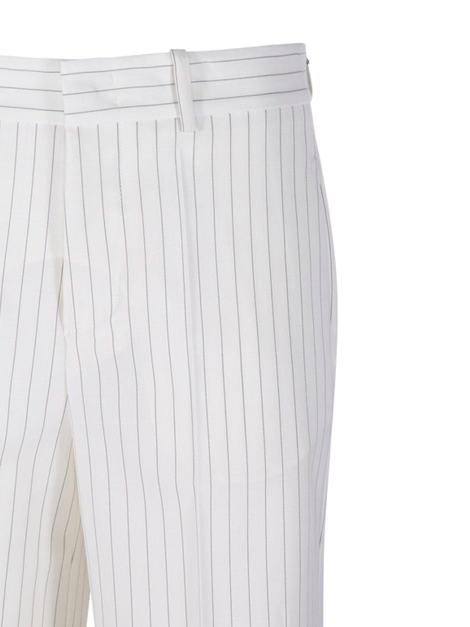 P.a.r.o.s.h Striped Trousers With Belt Loops And Pockets In Burro
