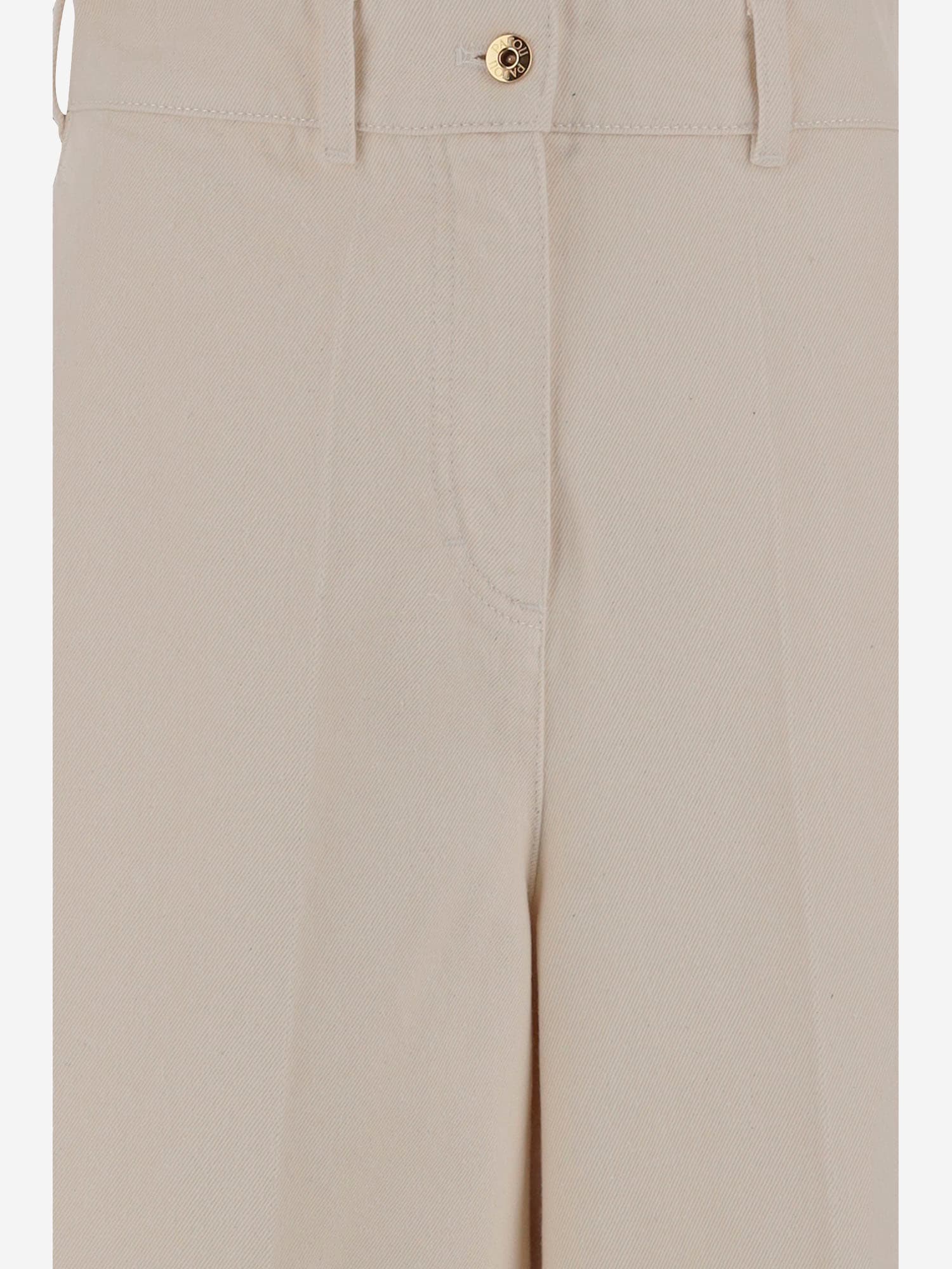Patou Cotton Short Pants With Logo In Beige