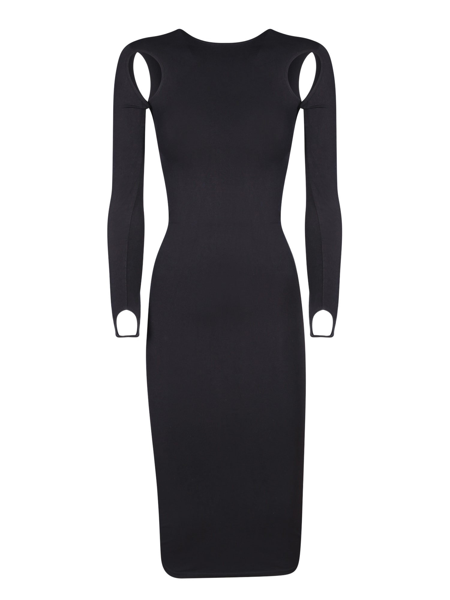 ANDREĀDAMO Cut-out Details Black Dress