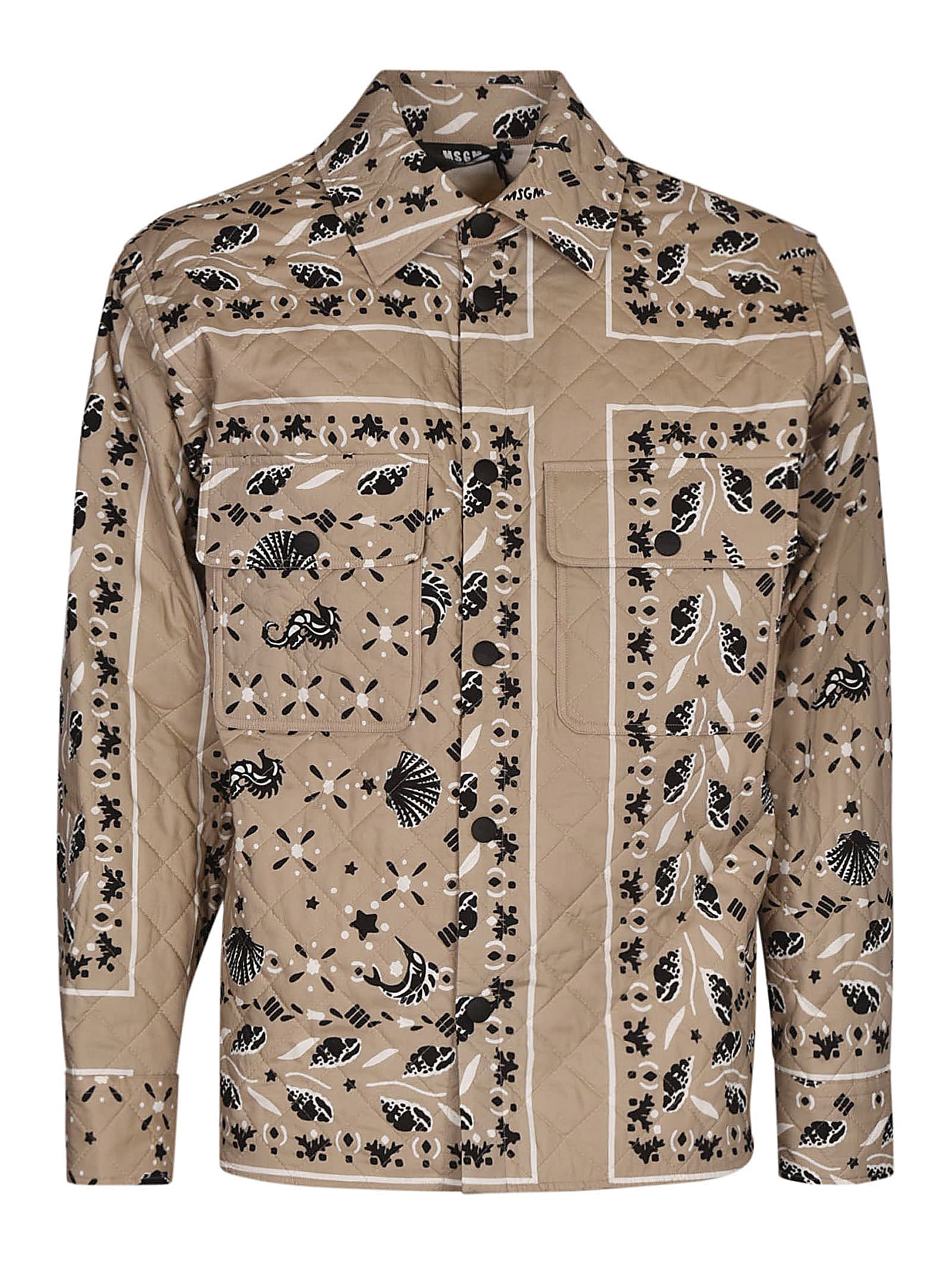 MSGM Multi-print Quilted Shirt