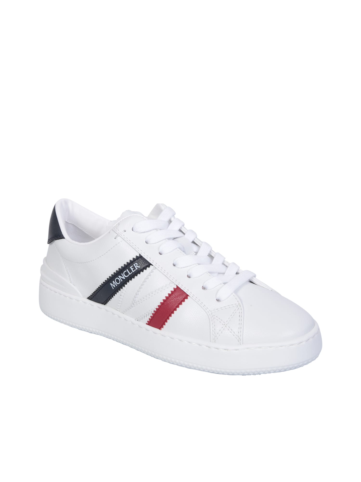 Shop Moncler Monaco Low Sneakers In White
