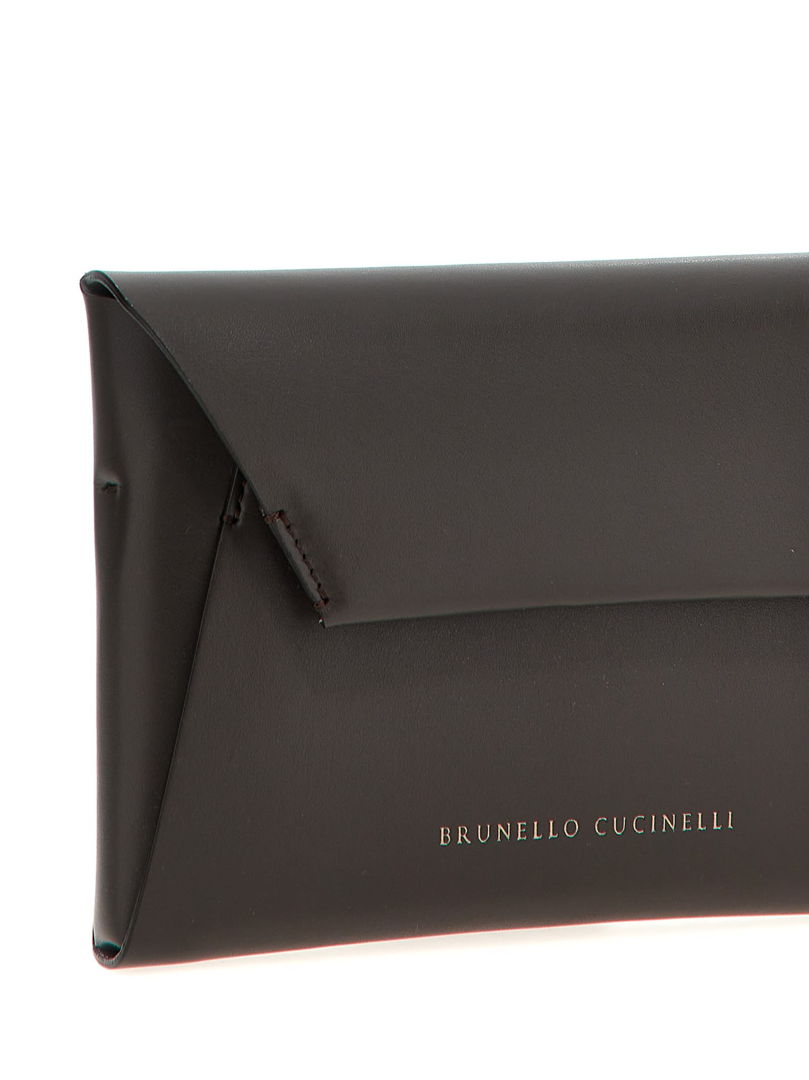 BRUNELLO CUCINELLI MONILE LEATHER CLUTCH BAG 