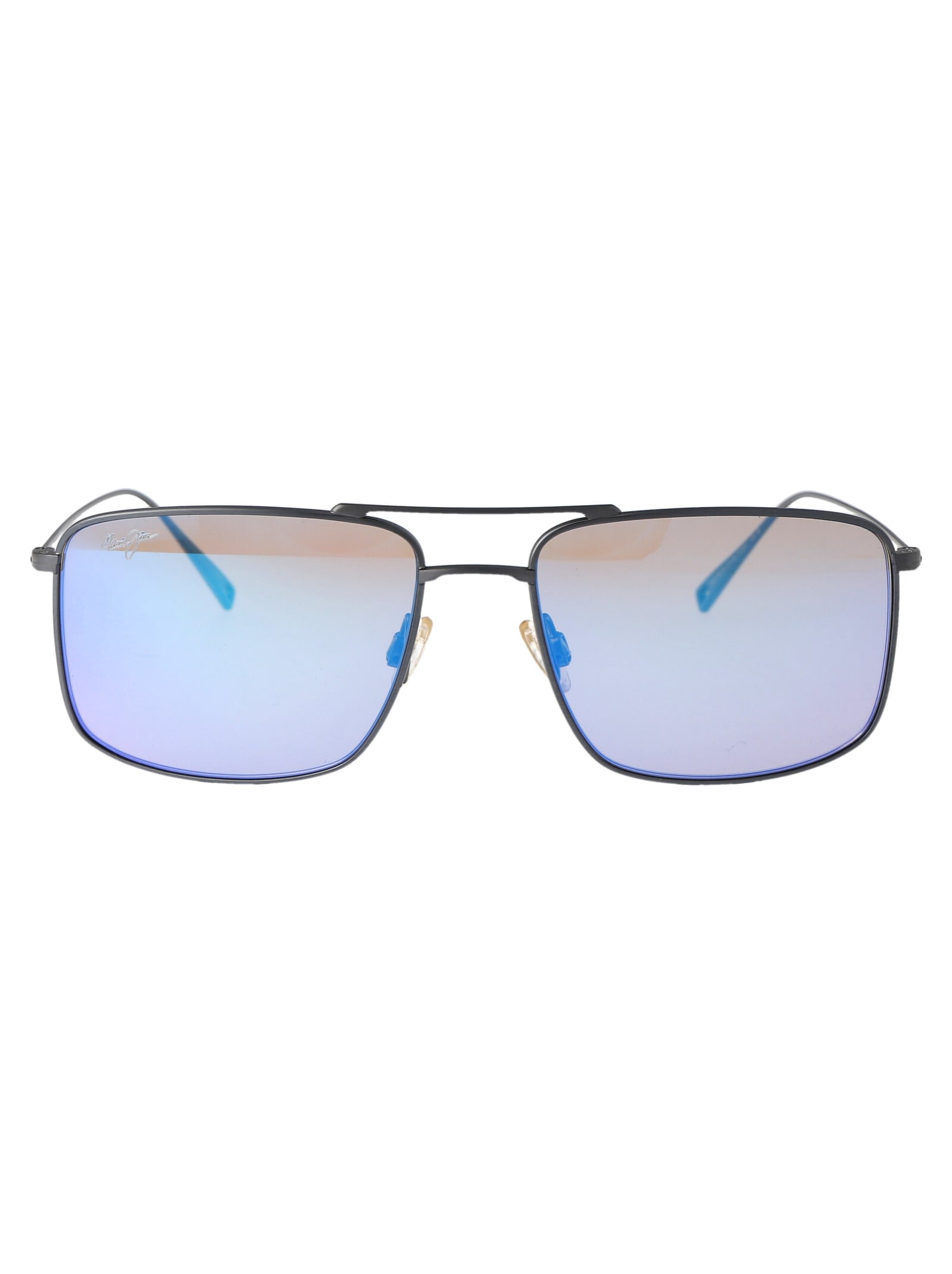 Maui Jim Aeko Sunglasses In 03 Blue Hawaii Dove Grey