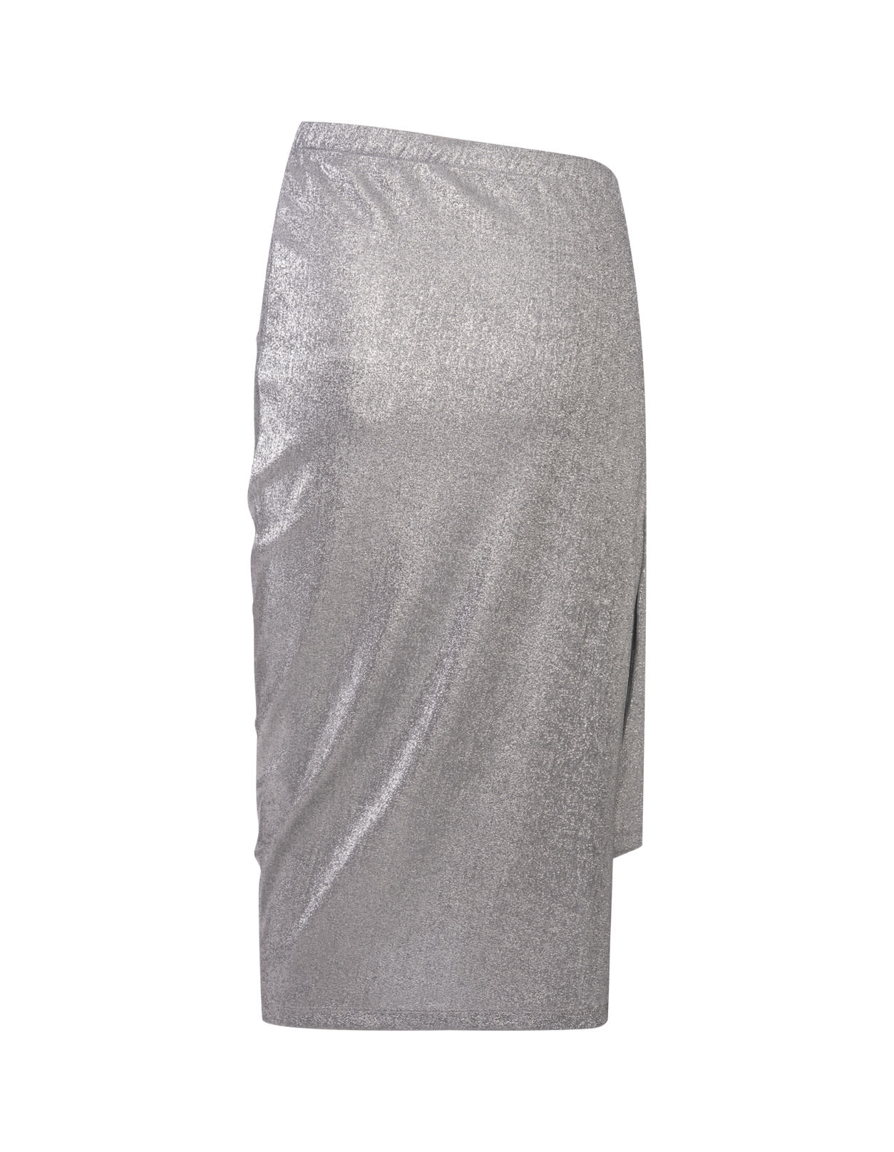 Shop Rabanne Silver Lurex Midi Skirt