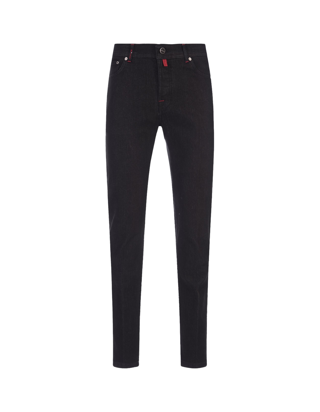 KITON REGULAR FIT JEANS IN DARK BLUE DENIM