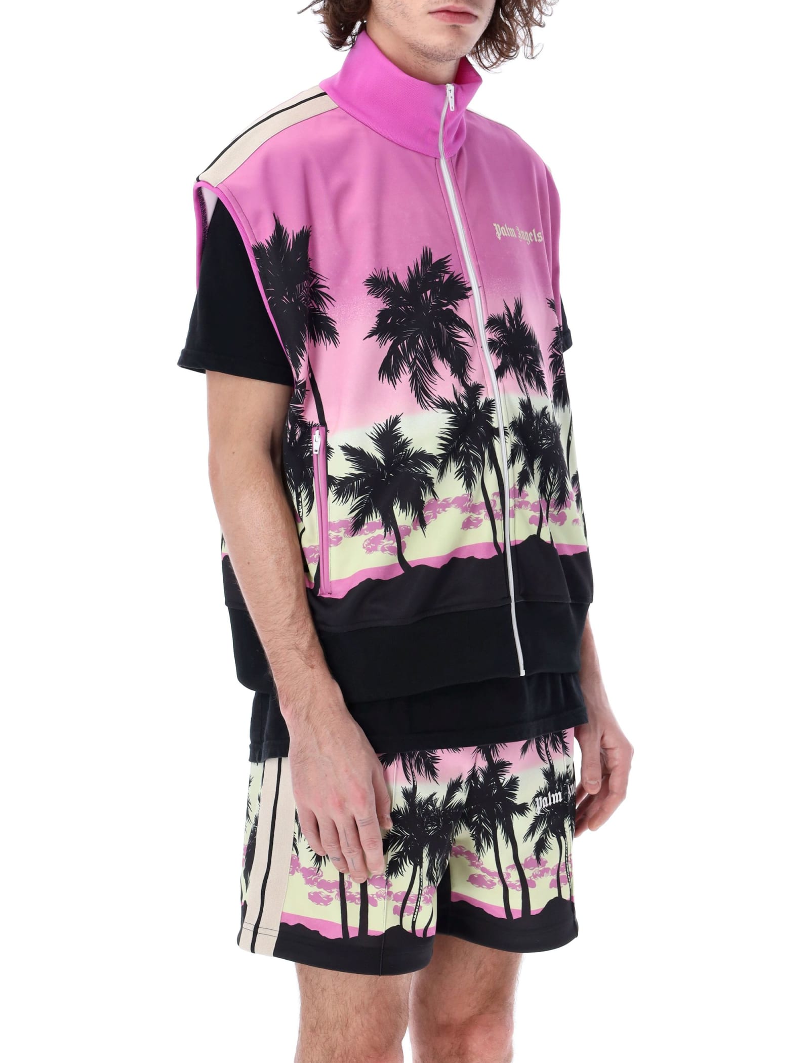 Shop Palm Angels Sunset Track Vest In Purple