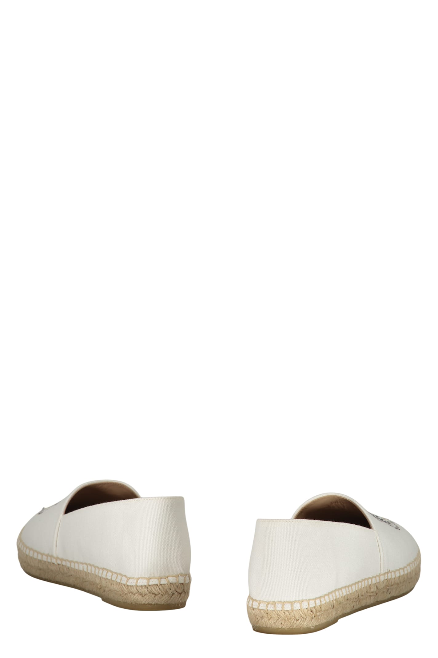 Kenzo Canvas Espadrilles With Logo In White