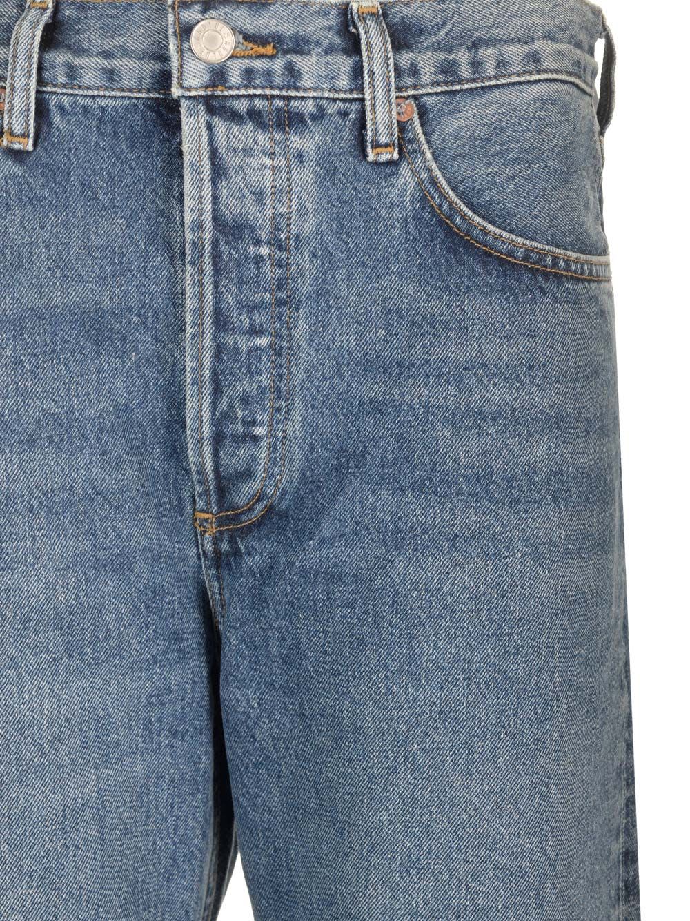 Shop Agolde Fran Jeans With Turn-ups In Blue