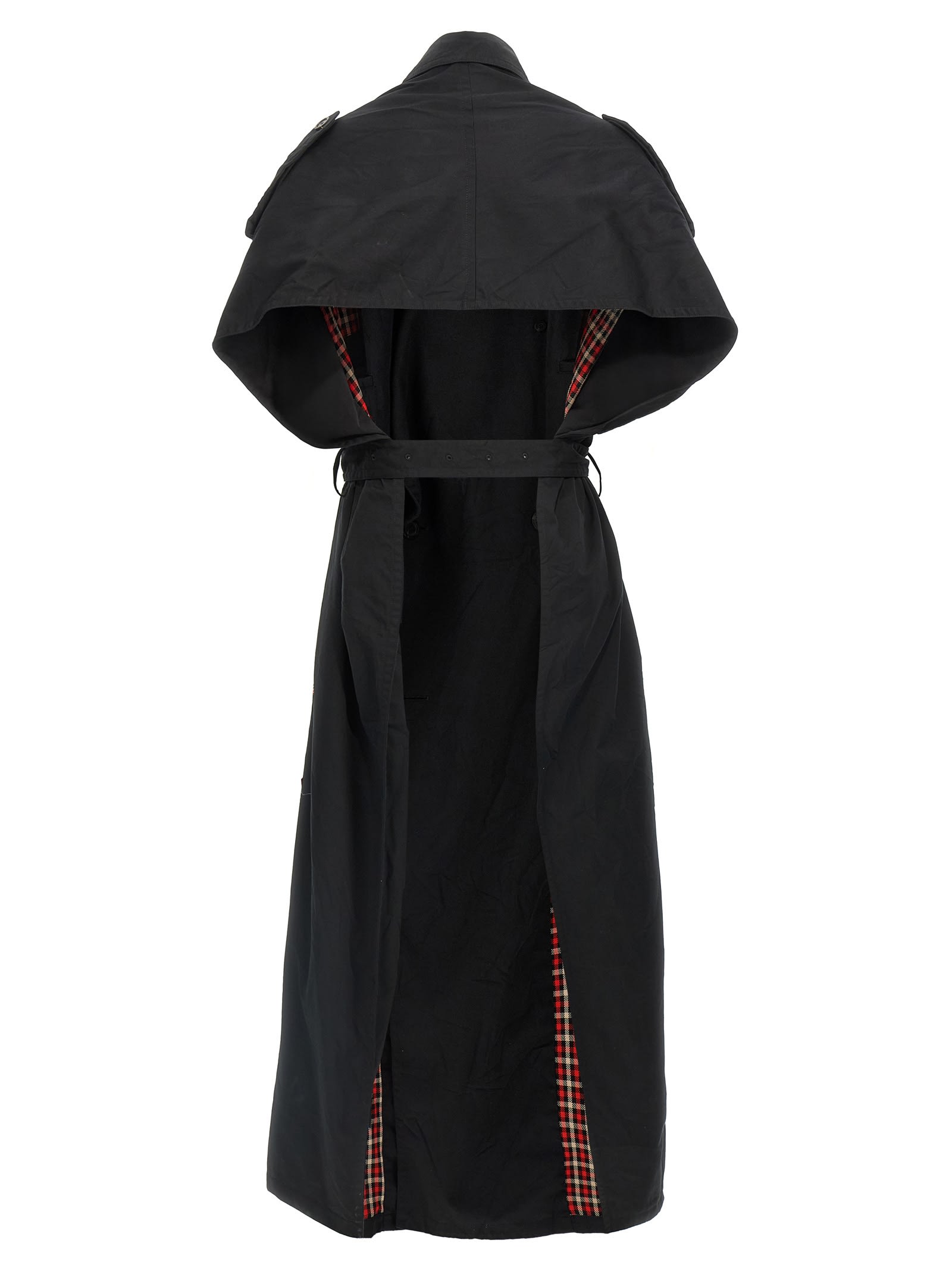Balenciaga Stole Trench Coat Coats And Trench Coats Black In Black
