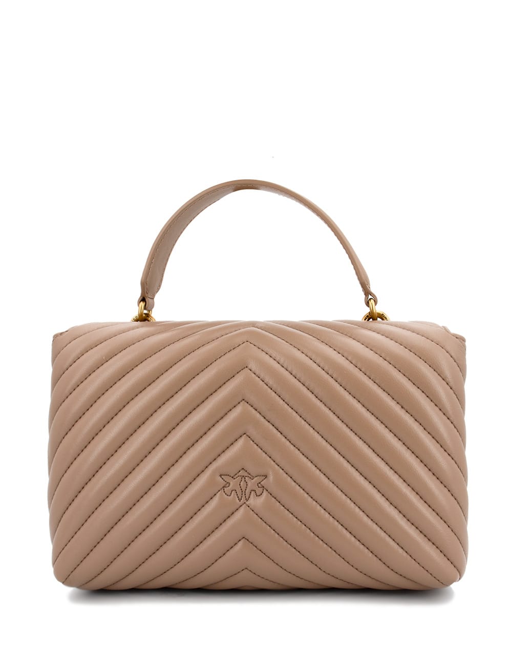 Shop Pinko Bag In Biscotto Zenzero Antique Gold