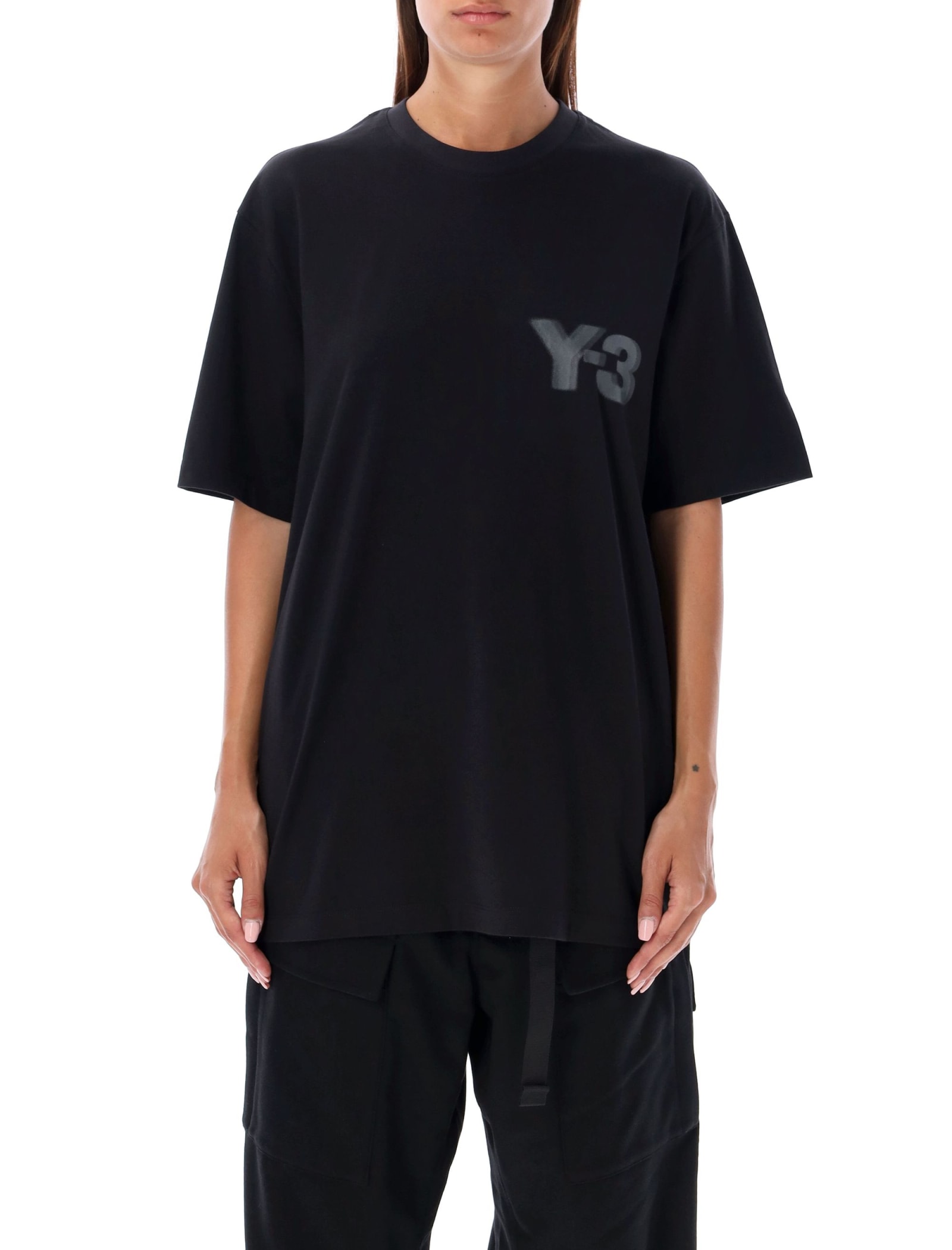 Shop Y-3 Reflective Logo T-shirt In Black