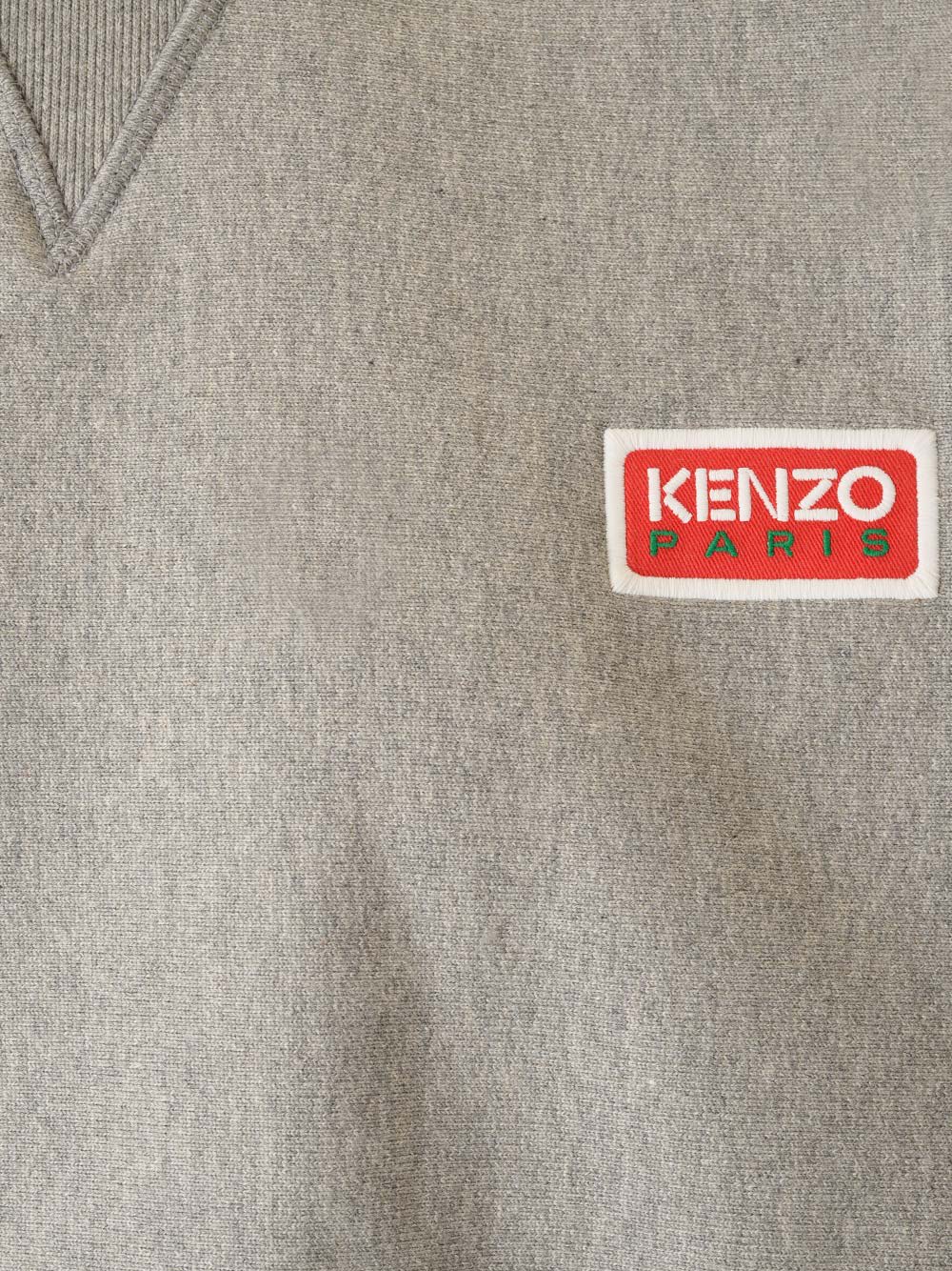 Shop Kenzo Crewneck Signature Sweatshirt In Grey