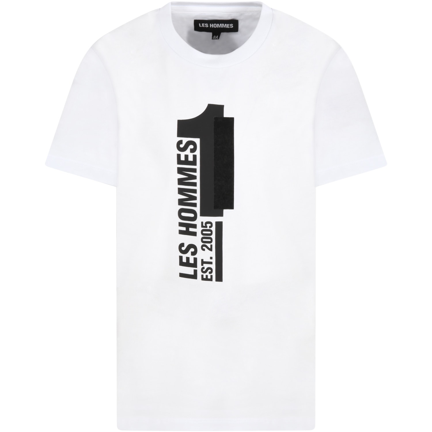 Les Hommes White T-shirt For Boy With Logo