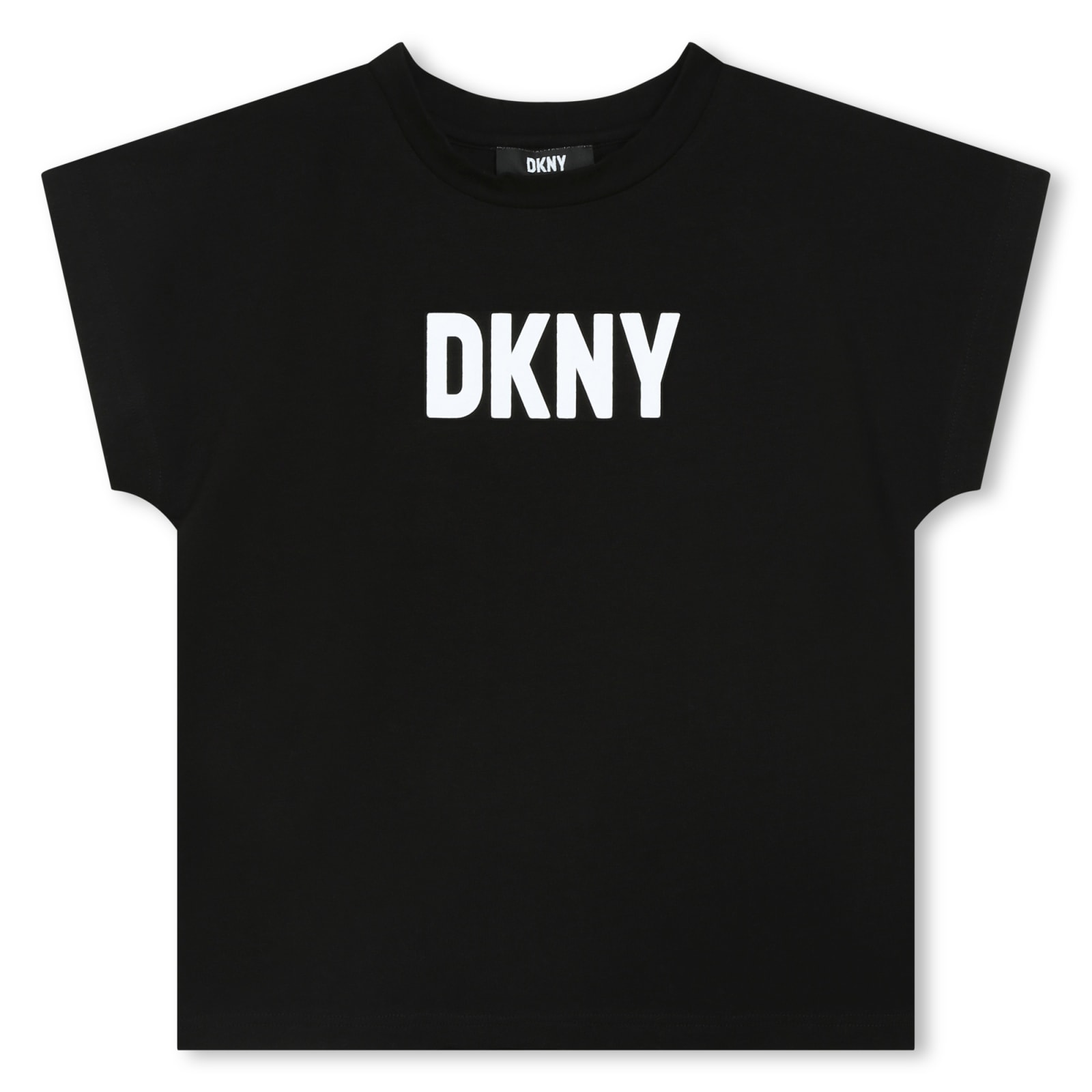 Shop Dkny T-shirt With Print In Black