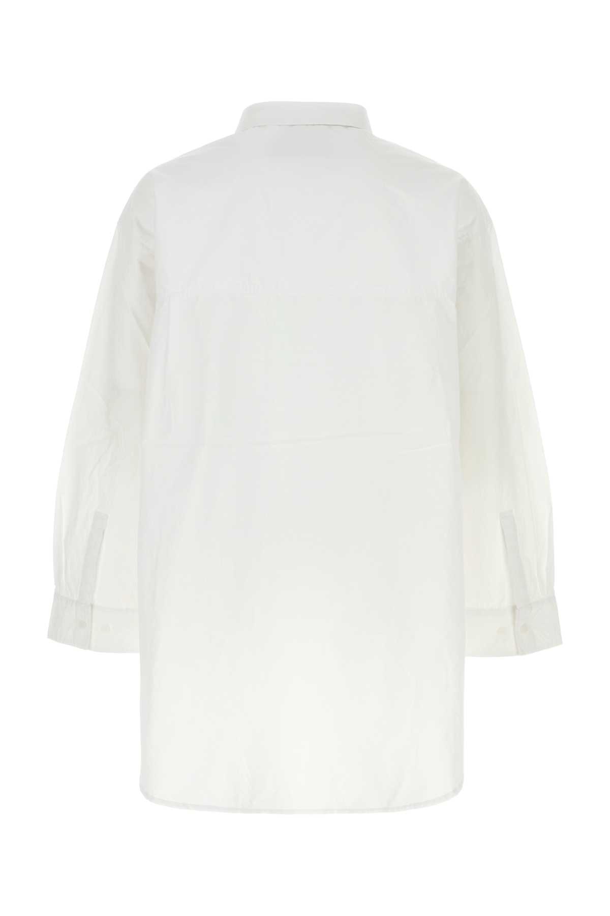 Shop Entire Studios White Poplin Giant Oversize Shirt