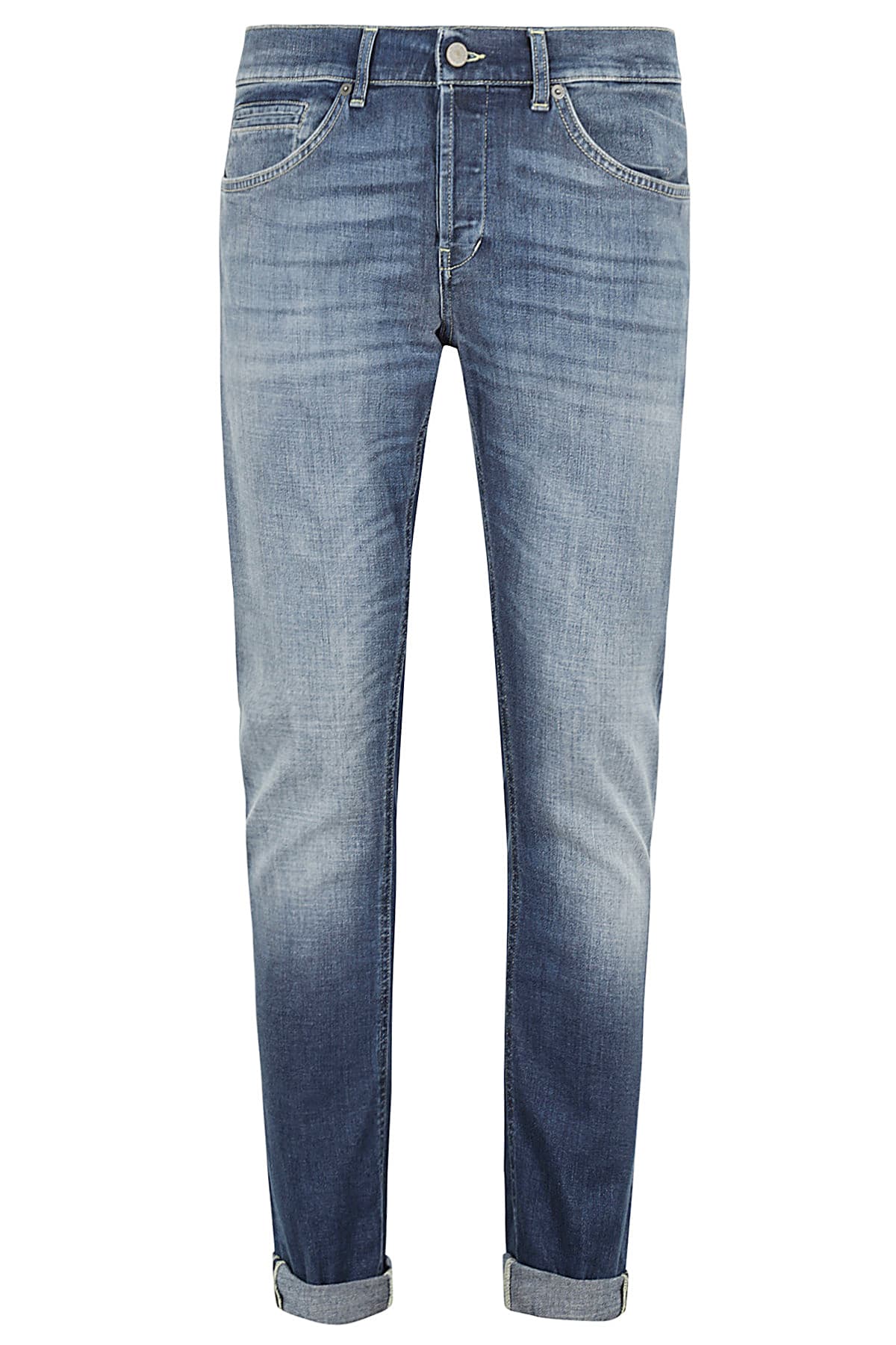 Dondup Dian Mid-rise Blue Stretch Denim Jeans In Blu