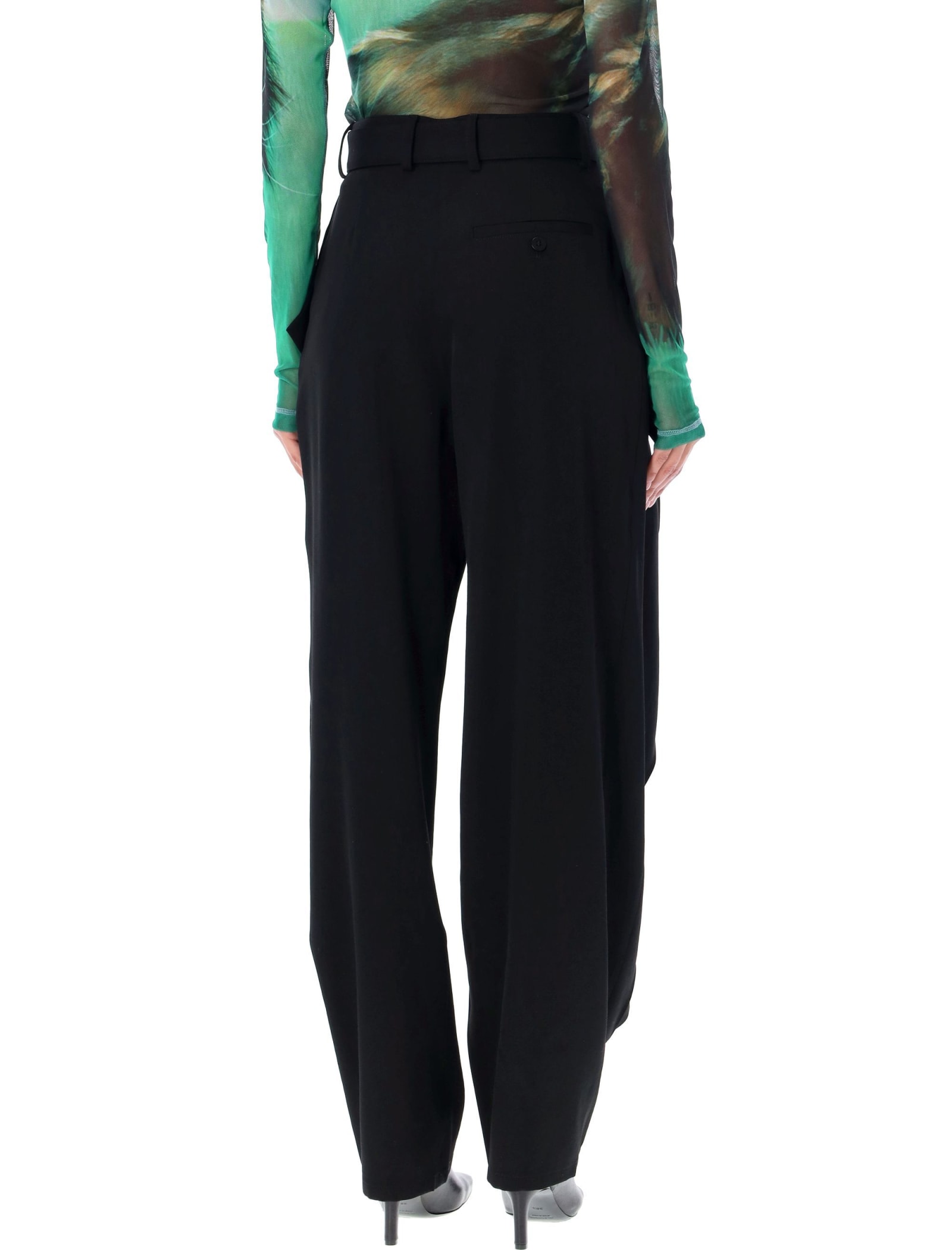 Shop Jw Anderson Fold Over Pant In Black