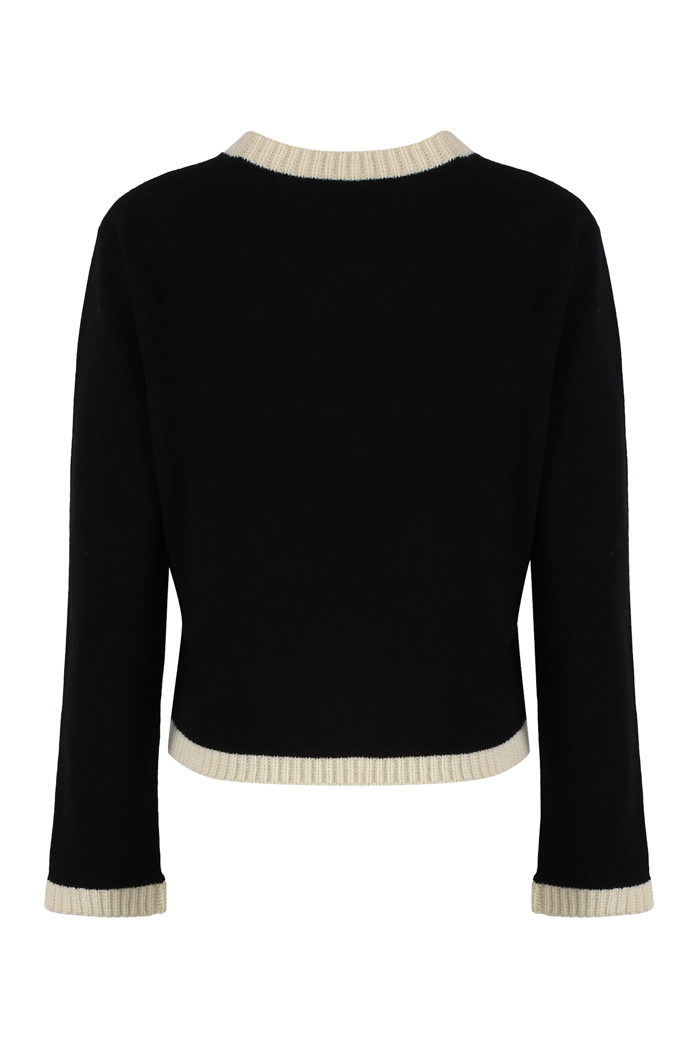 Shop Tory Burch Kendra Wool Cardigan In Black