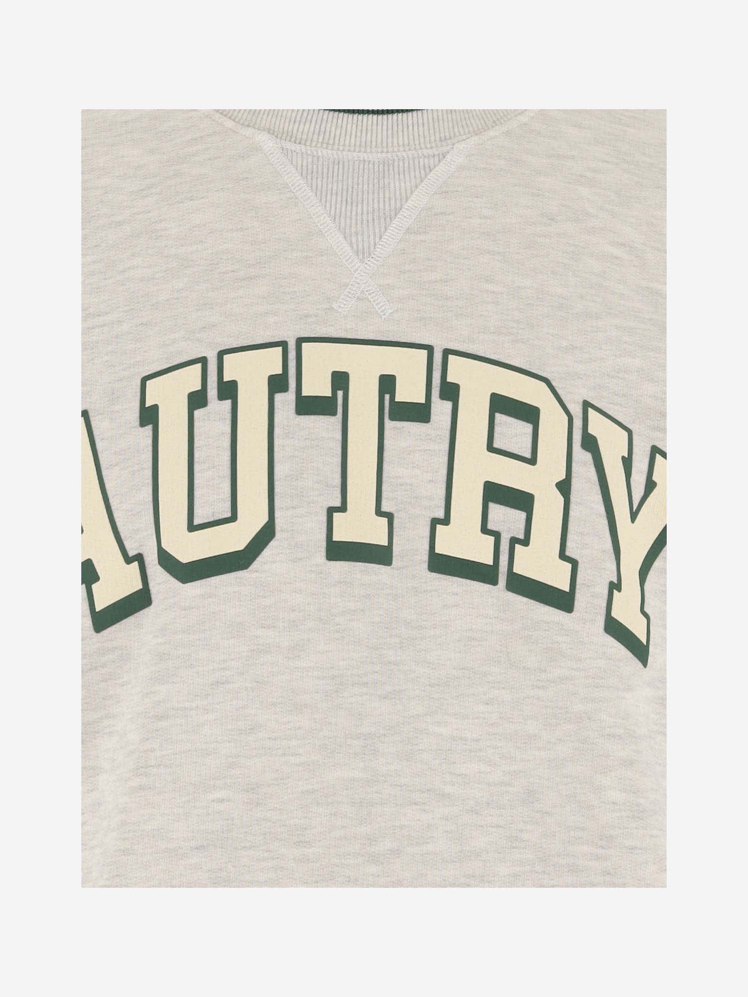 Shop Autry Cotton Blend Sweatshirt With Logo In Grey