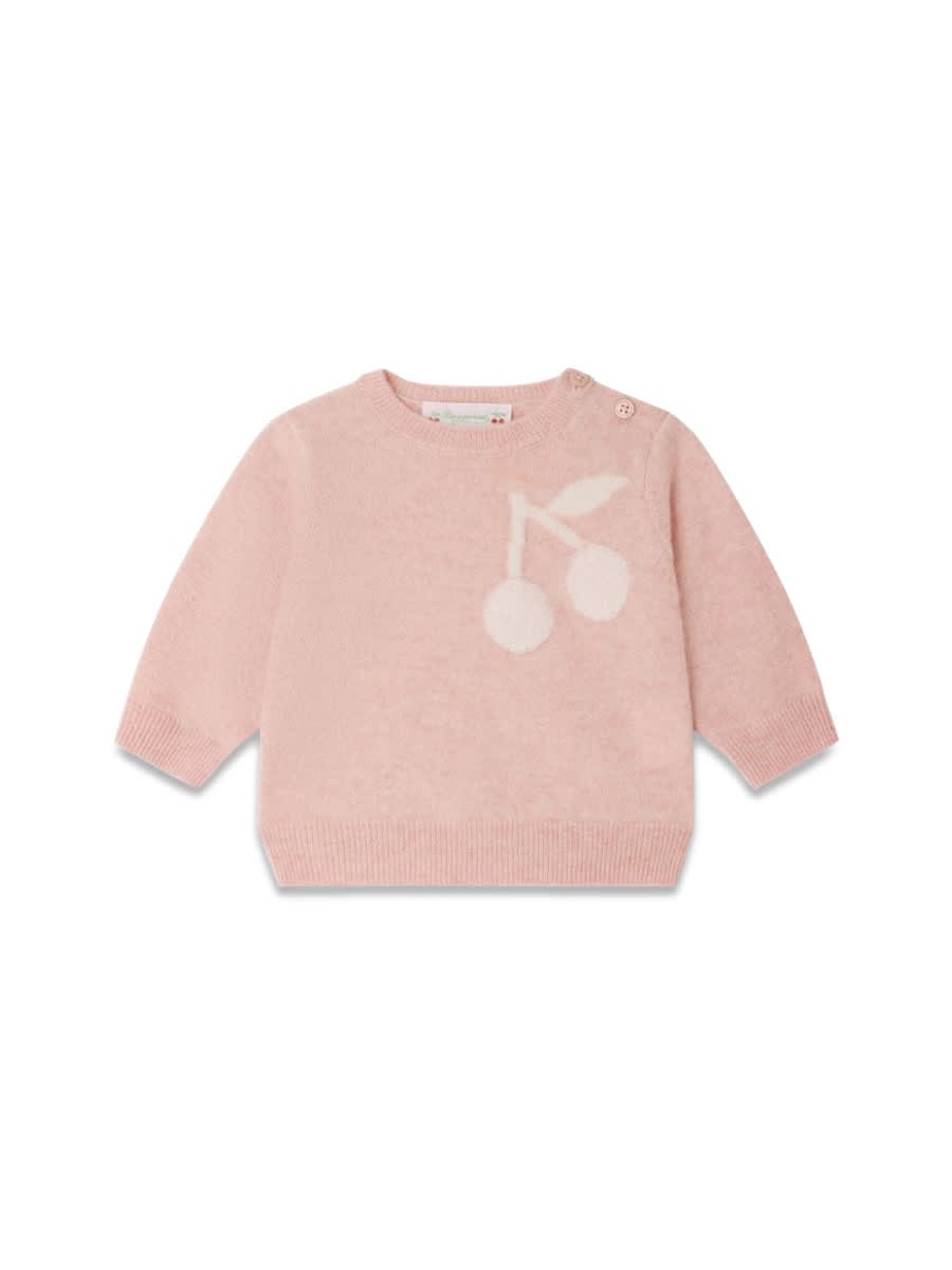 Bonpoint Almire Cherry-jacquard Jumper In Pink