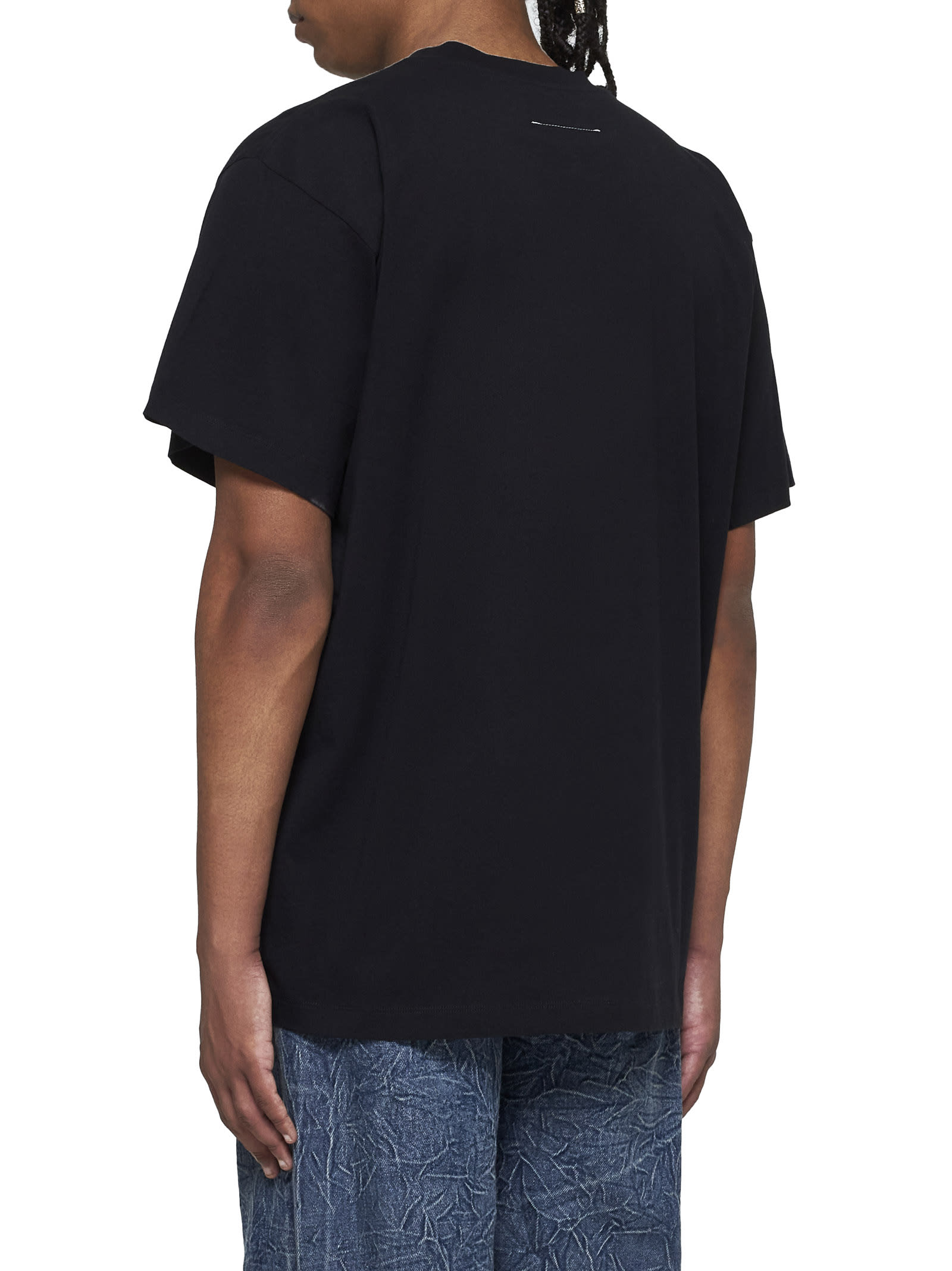 Shop Mm6 Maison Margiela T-shirt In Black