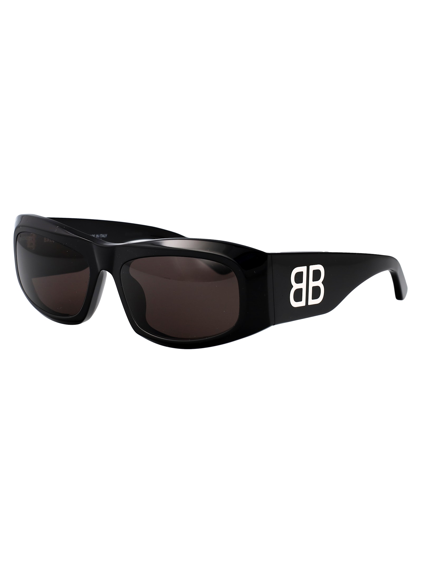 Shop Balenciaga Bb0395s Sunglasses In Black-black-grey
