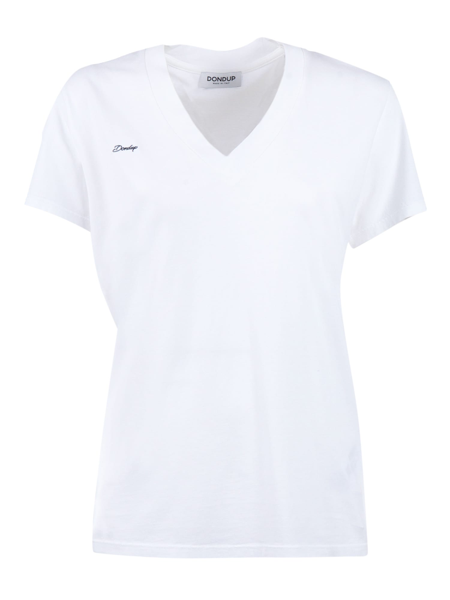 Dondup V Neck Sweater In White