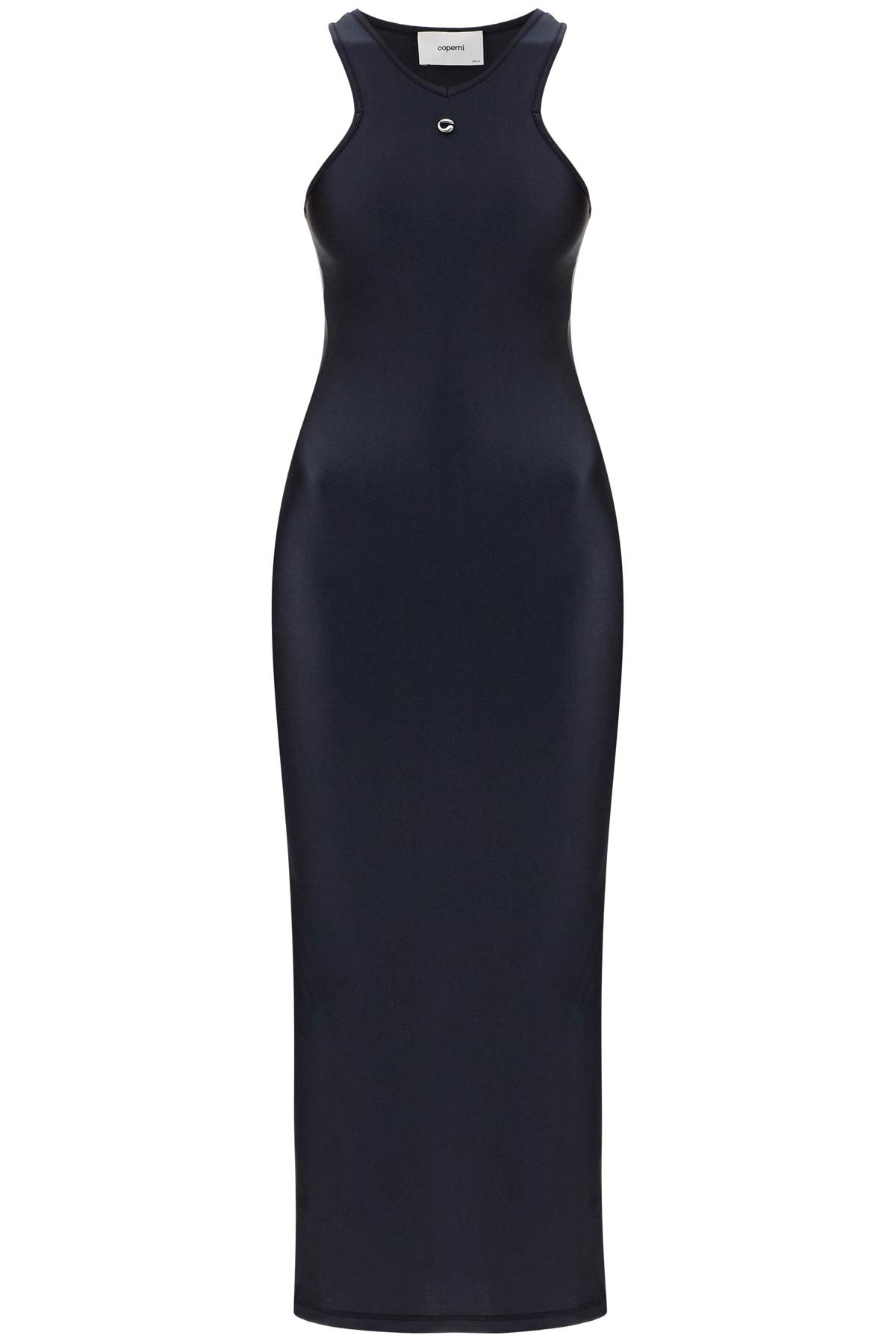 Shop Coperni Shiny Jersey Midi Dress In In Black (black)