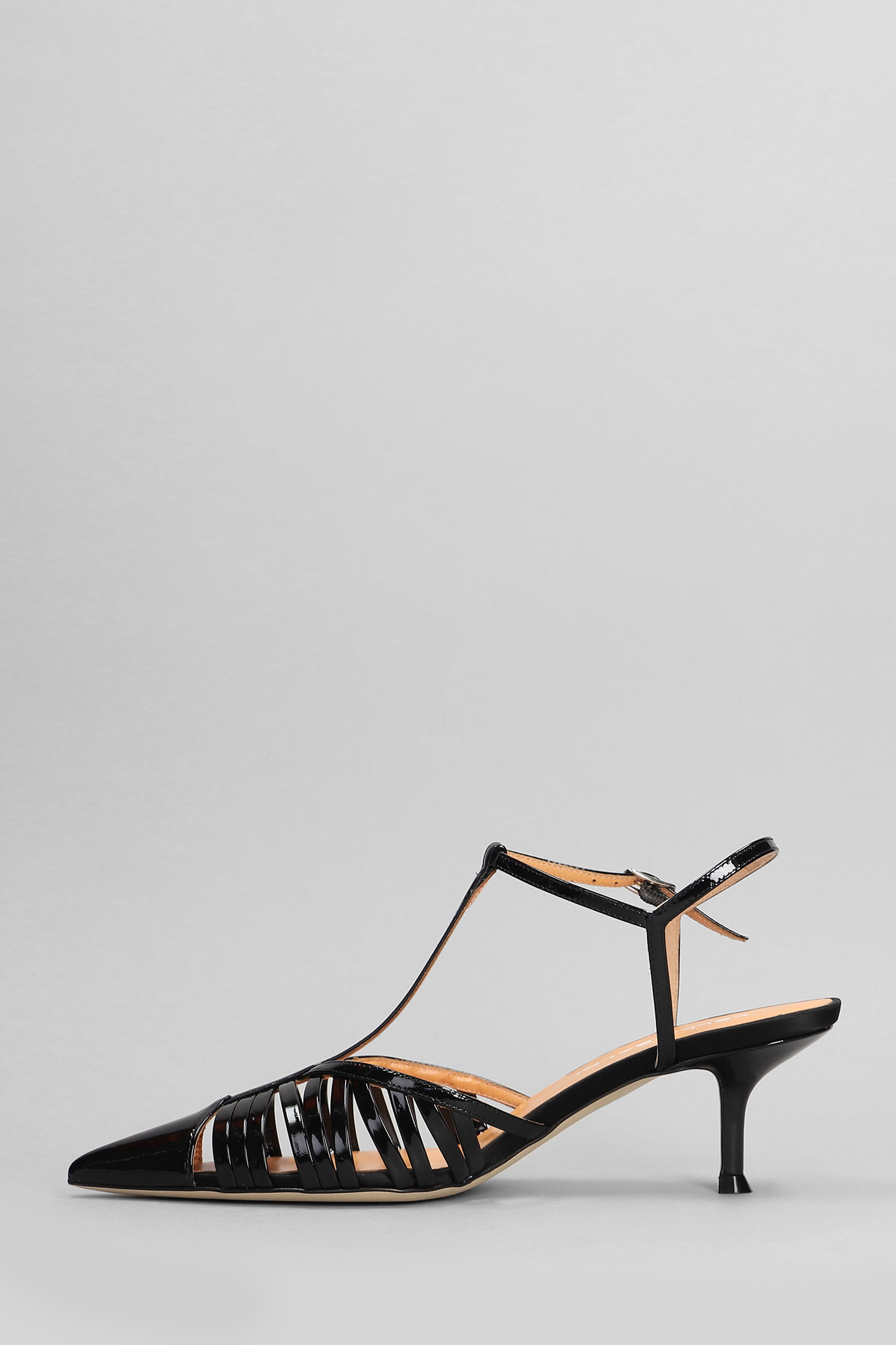 Shop Lella Baldi Pumps In Black Patent Leather