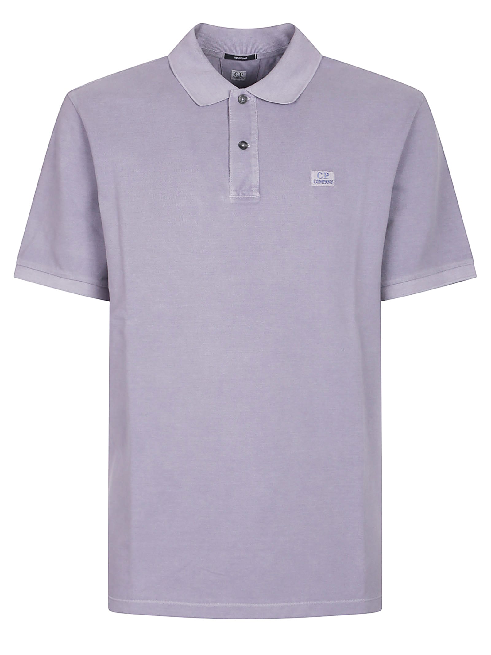 C.p. Company Logo Short Sleeve Polo Shirt In Purple