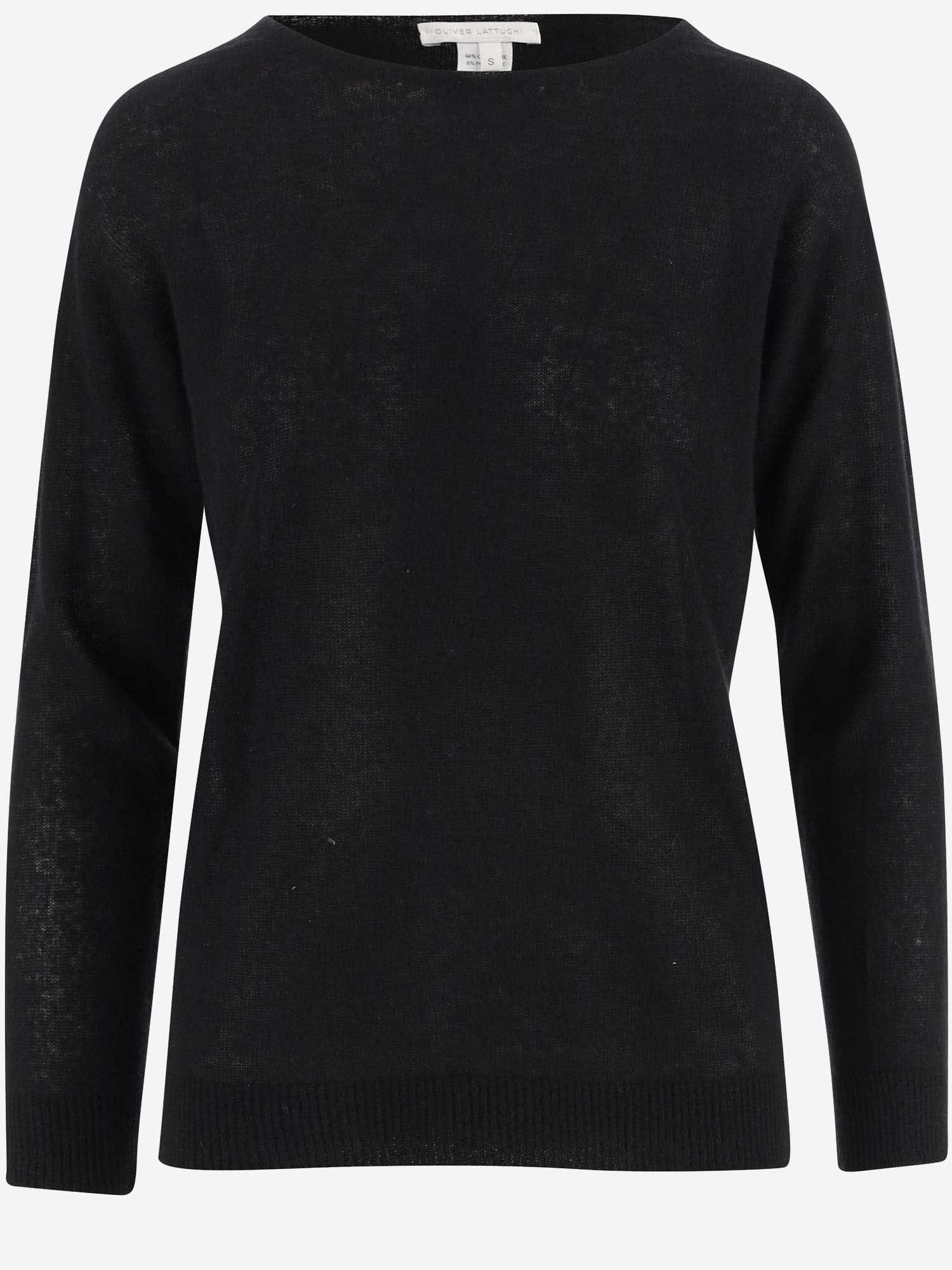 Shop Oliver Lattughi Cashmere Blend Pullover In Black