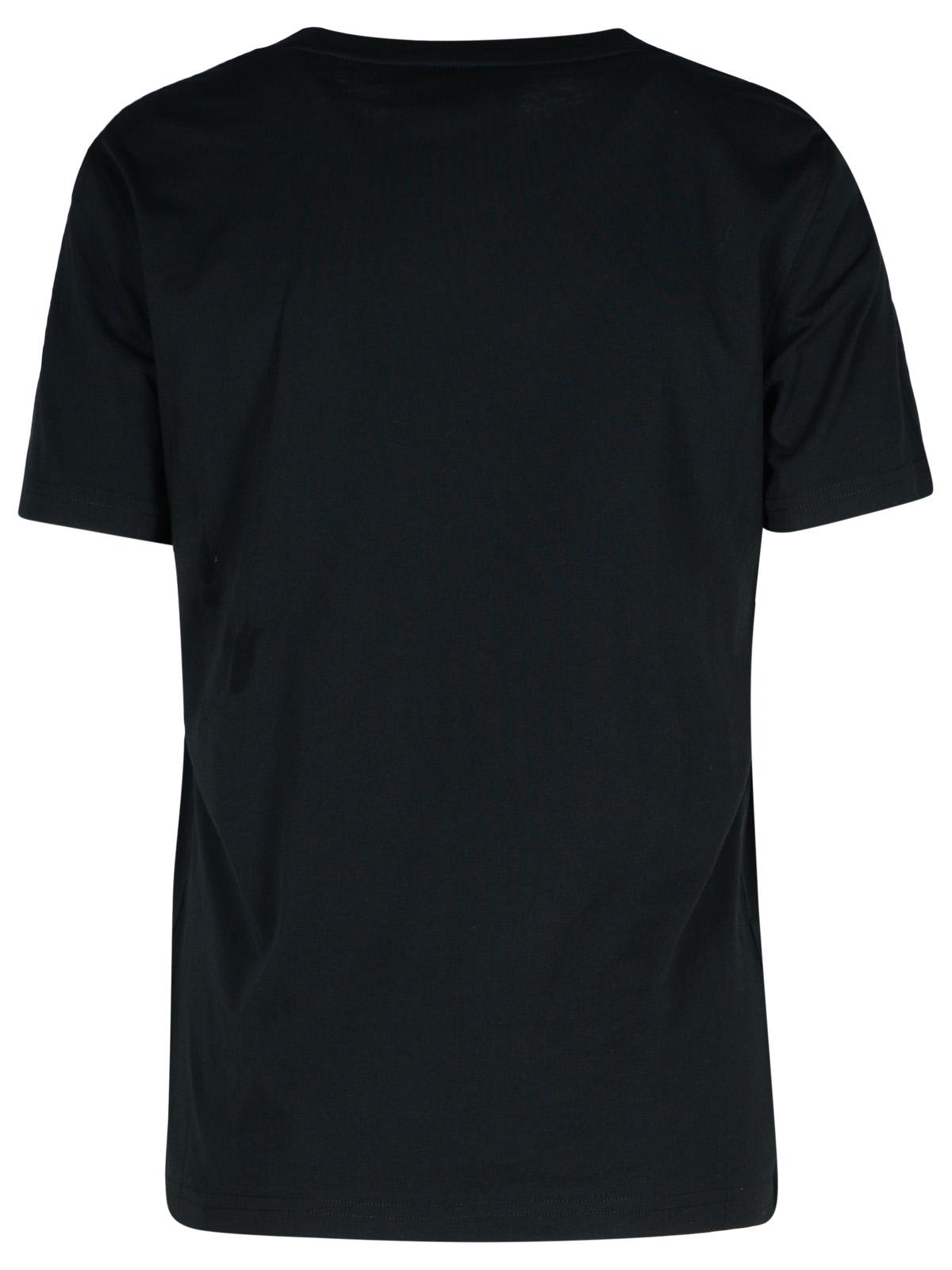 Shop Moschino Black Cotton T-shirt