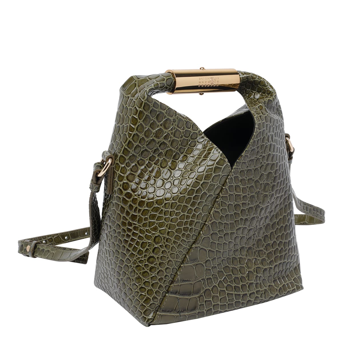 Mm6 Maison Margiela Japanese Leather Shoulder Bag In Green