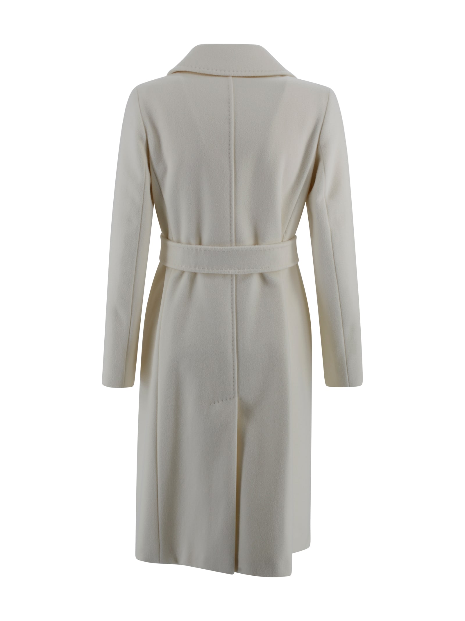 Max Mara Wrap Coat In White