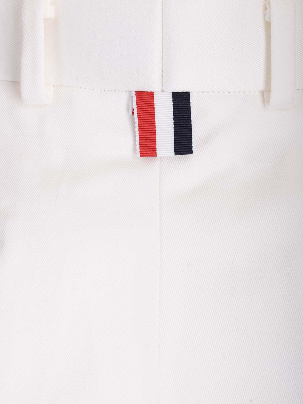 Shop Thom Browne Low-waisted Trousers In White