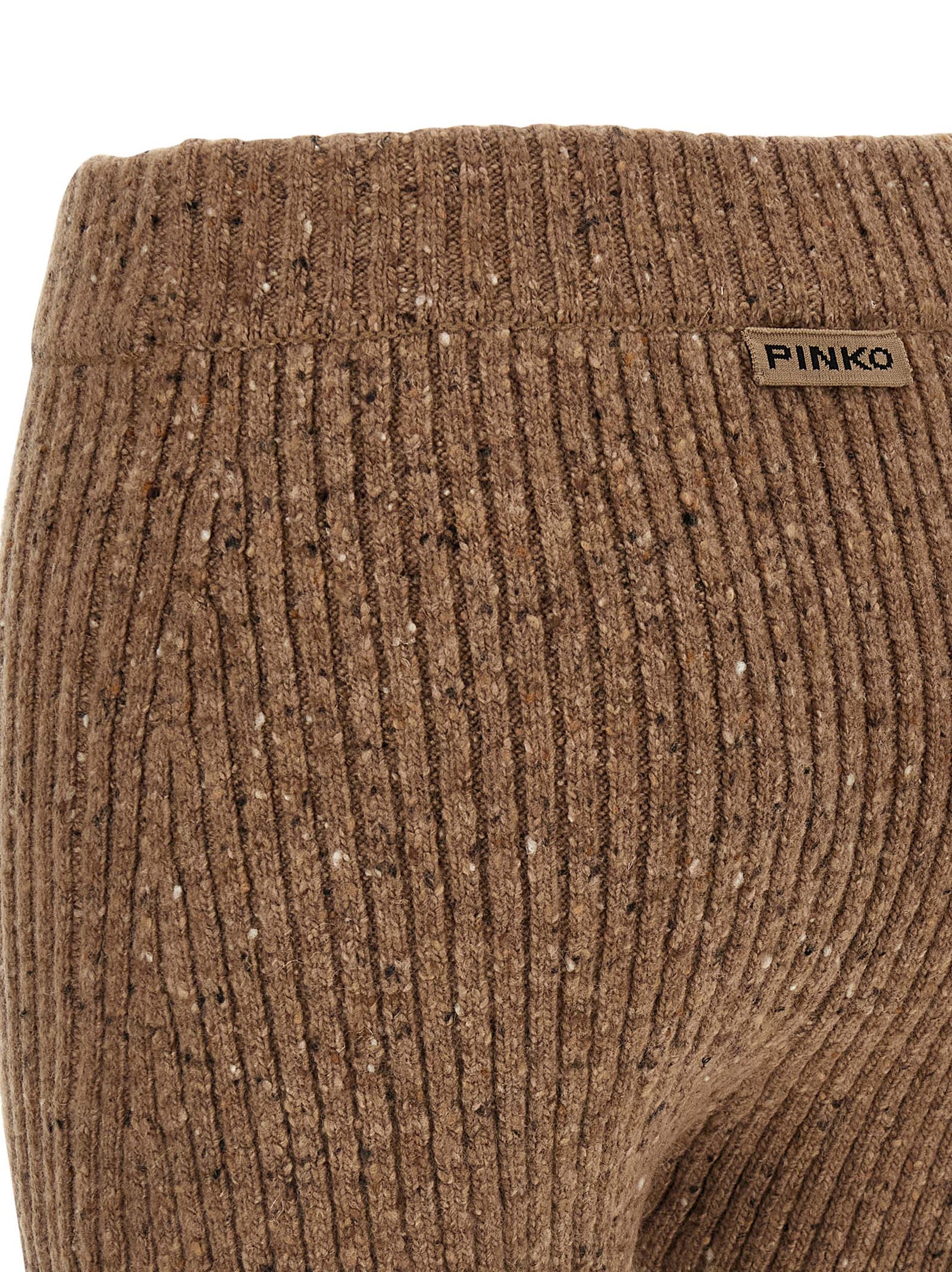 Pinko Wool Shorts Bermuda And Short Beige In Multi