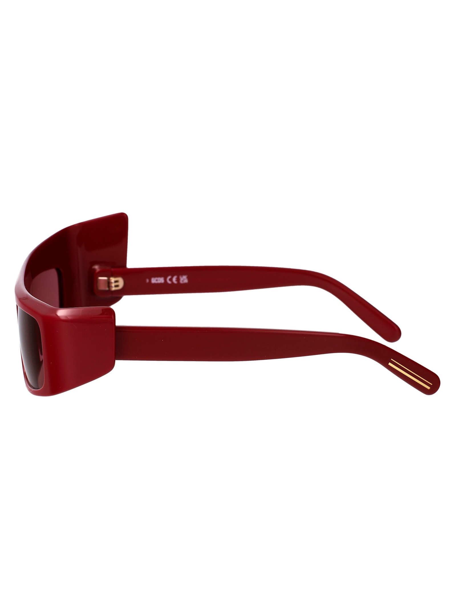 Gcds Rosso Luc Acetate Sunglasses In 66s Rosso Luc/bordeaux