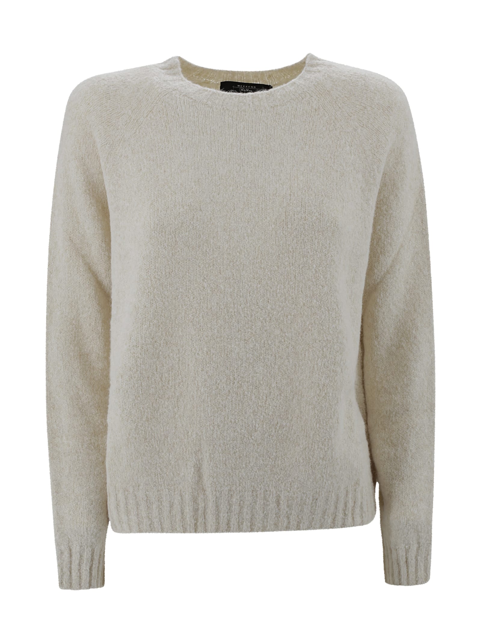 Shop Weekend Max Mara Alpaca And Cotton Sweater In Grey