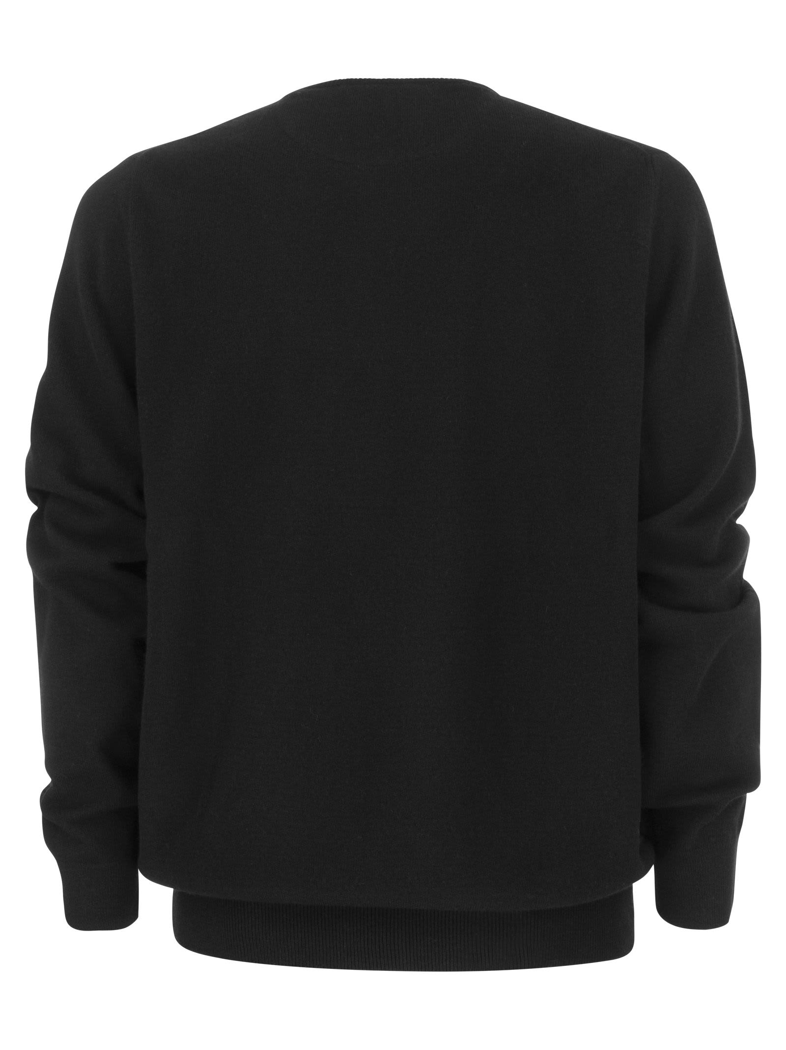 Shop Ralph Lauren Crew-neck Wool Sweater In Polo Black