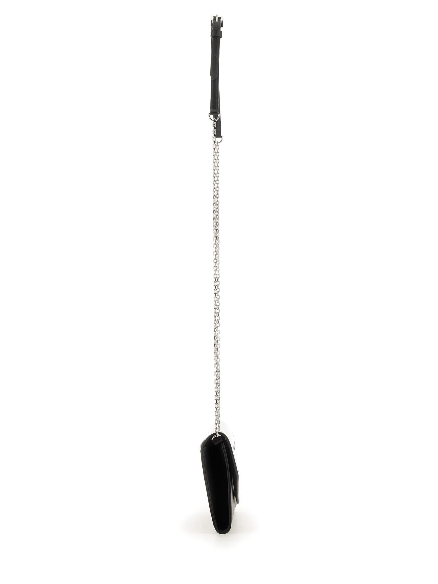 Maison Margiela Wallet With Chain Four Stiches In Black
