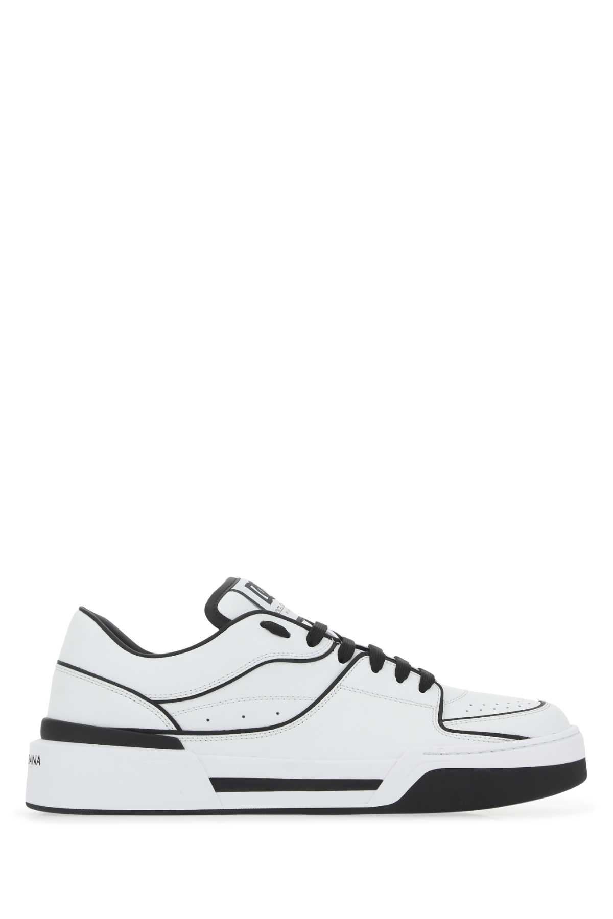 Shop Dolce & Gabbana Two-tone Leather New Roma Sneakers In 89697