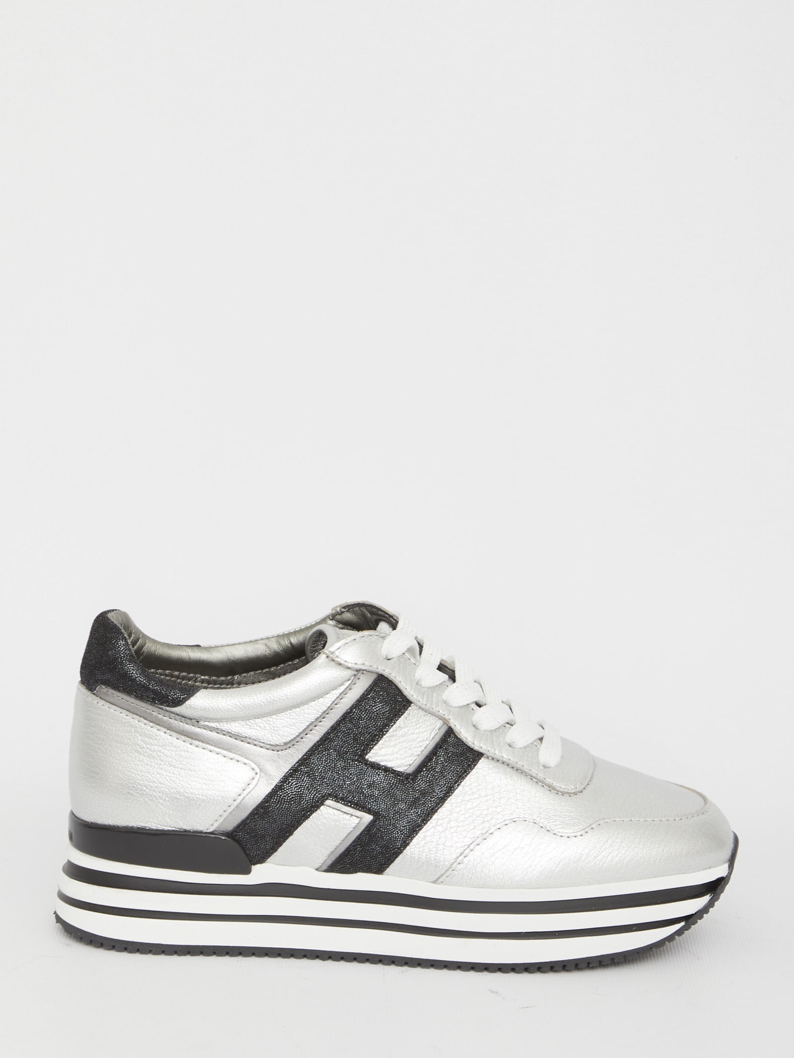 Hogan Midi Platform Sneakers In Silver