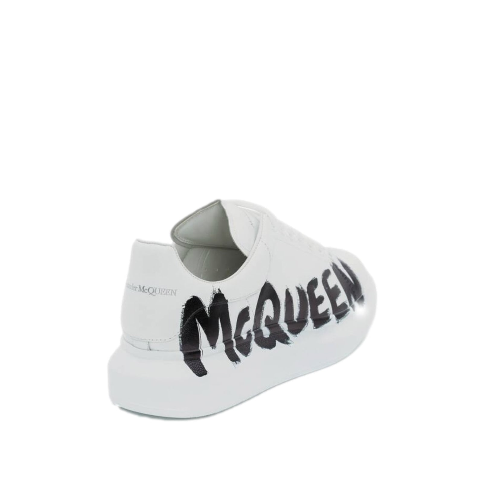 Shop Alexander Mcqueen Graffiti-print Oversized Sneakers In White